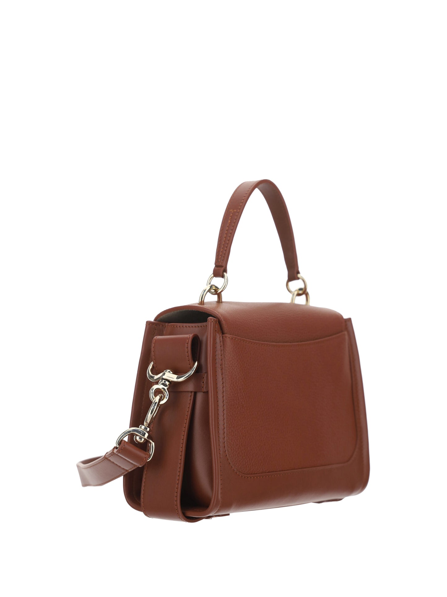 Chloé Elegant Sepia Brown Calfskin Shoulder Handbag at The Platonist