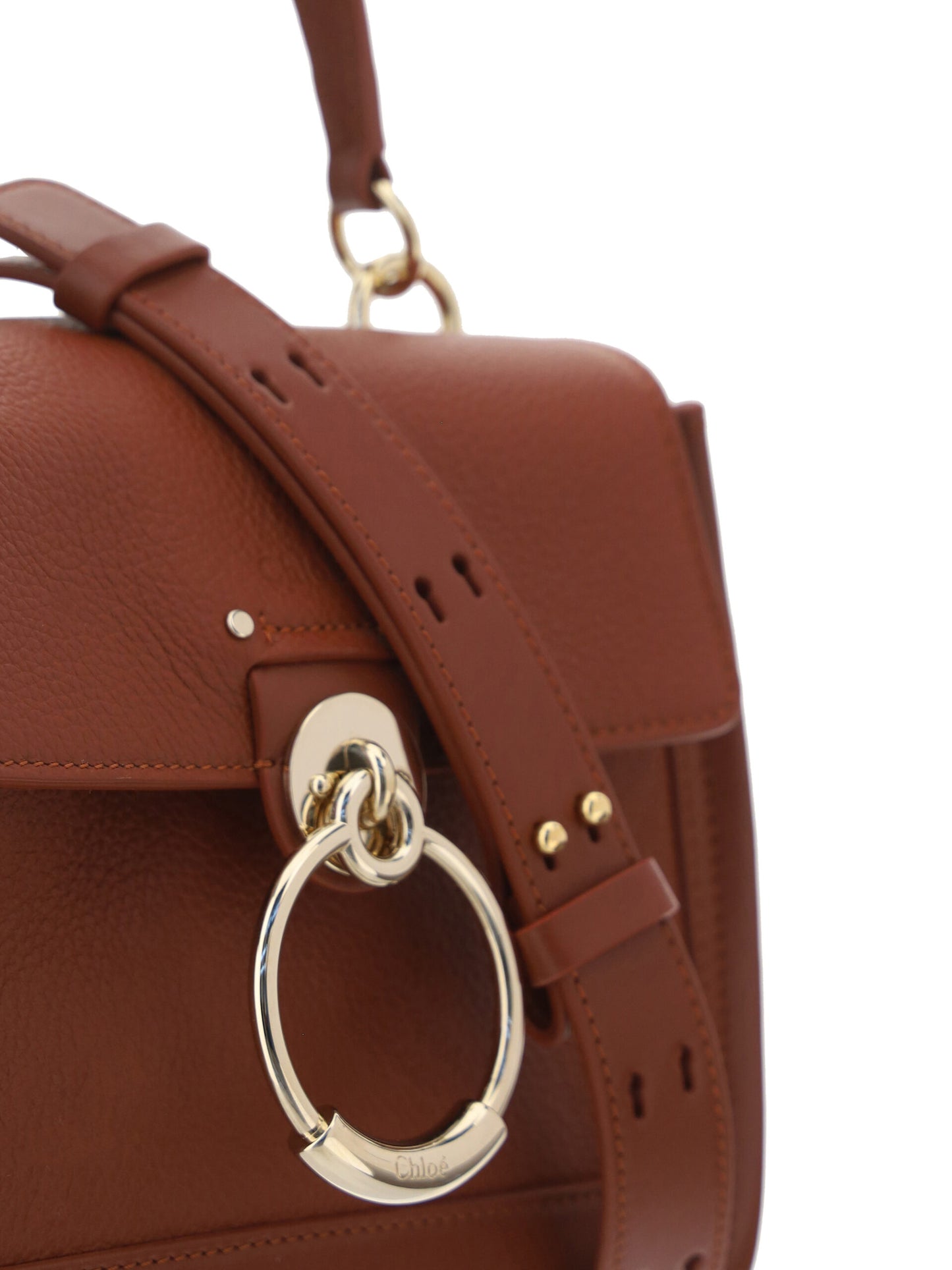 Chloé Elegant Sepia Brown Calfskin Shoulder Handbag at The Platonist