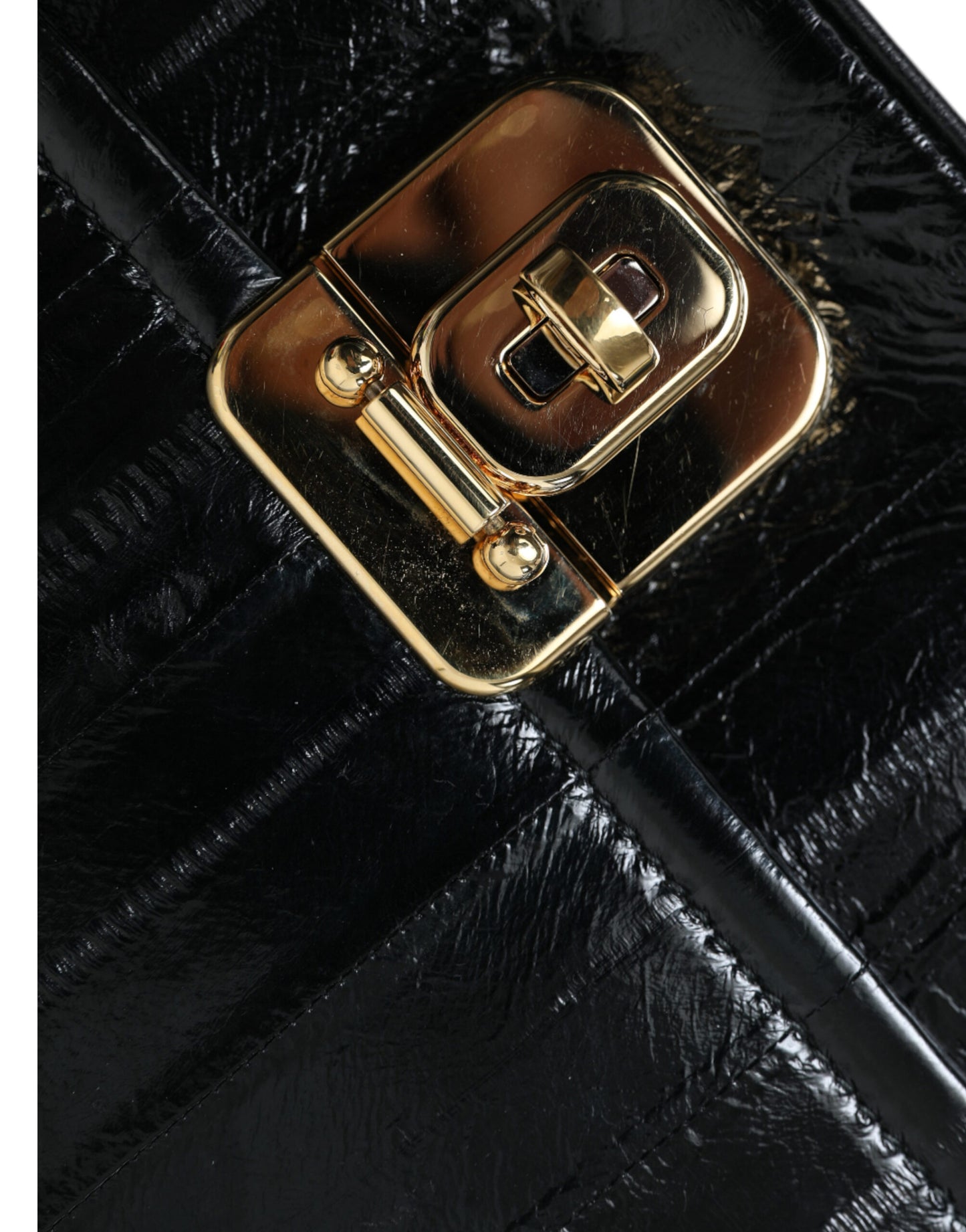 Dolce & Gabbana Elegante Schultertasche aus Aalleder