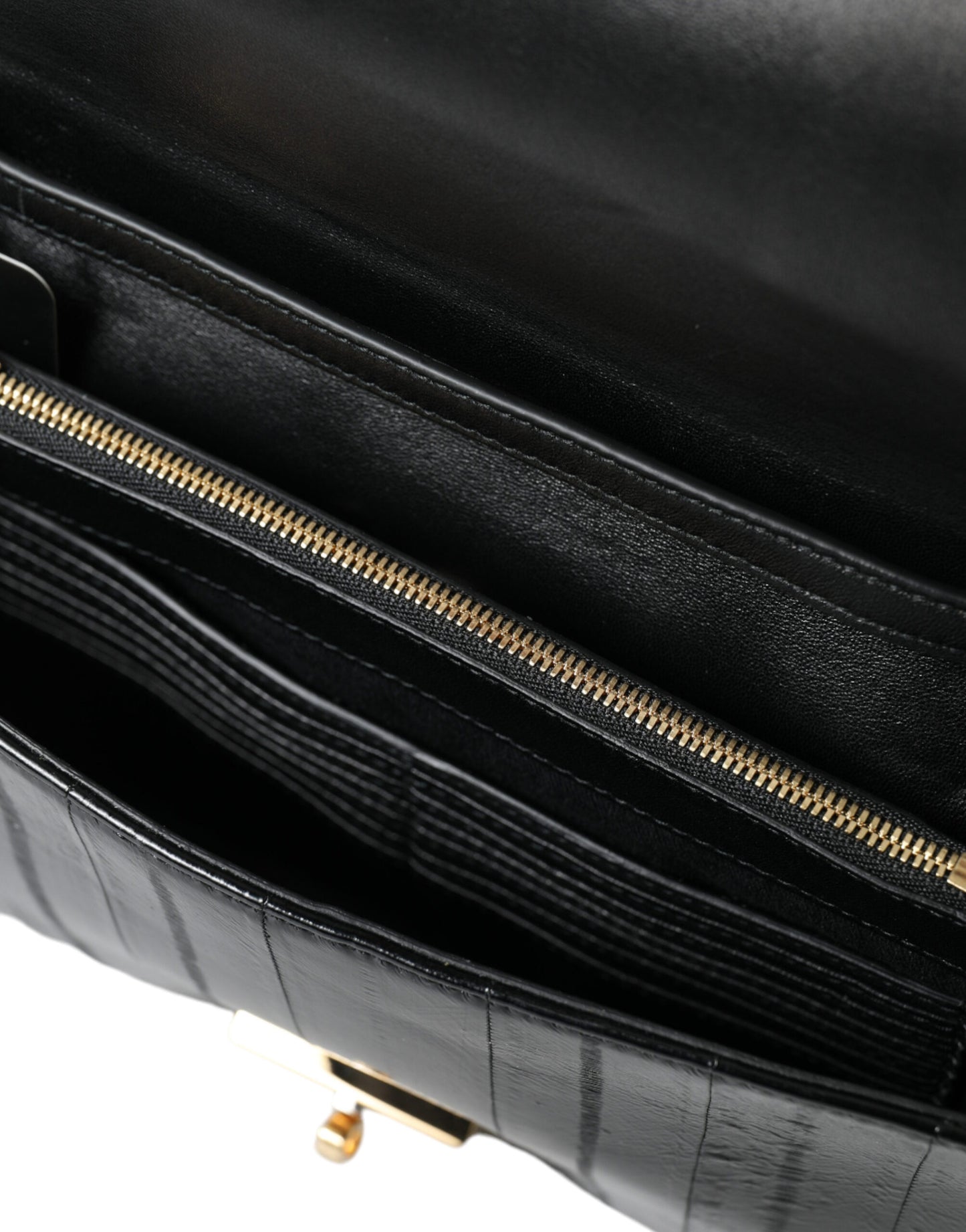 Dolce & Gabbana Elegante Schultertasche aus Aalleder
