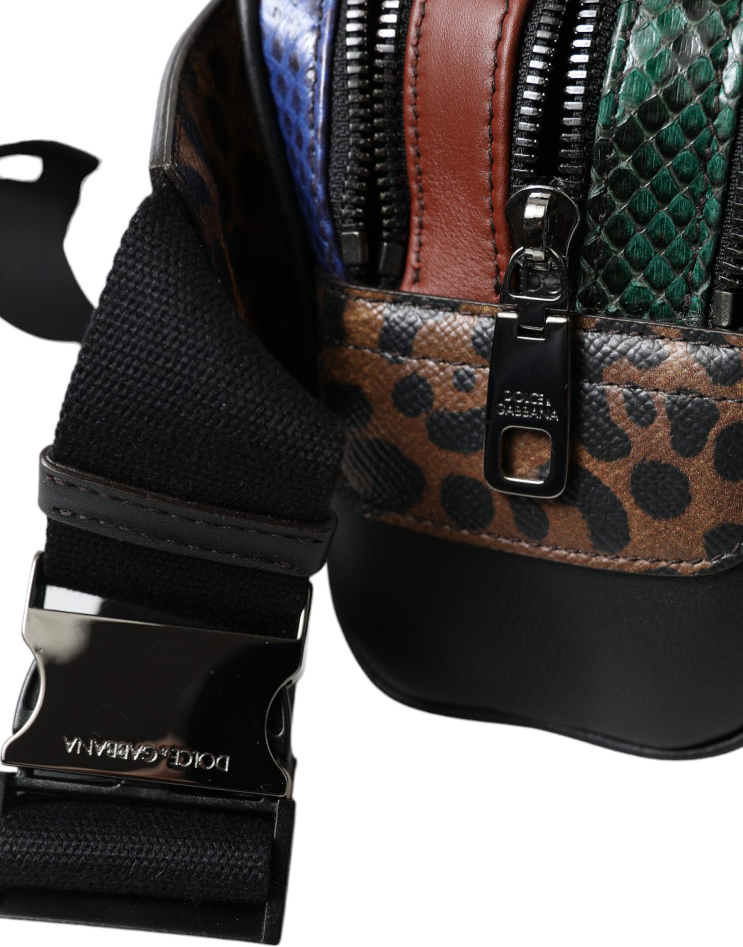 Sac ceinture léopard en cuir exotique Dolce & Gabbana
