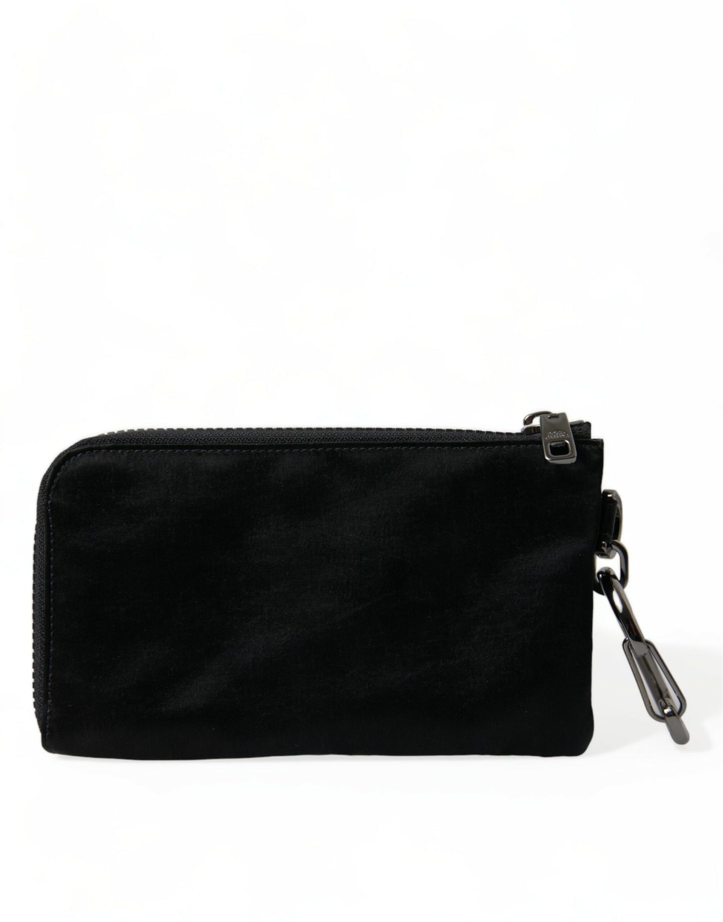 Pochette Dolce & Gabbana Elite en nylon et cuir noir avec logo