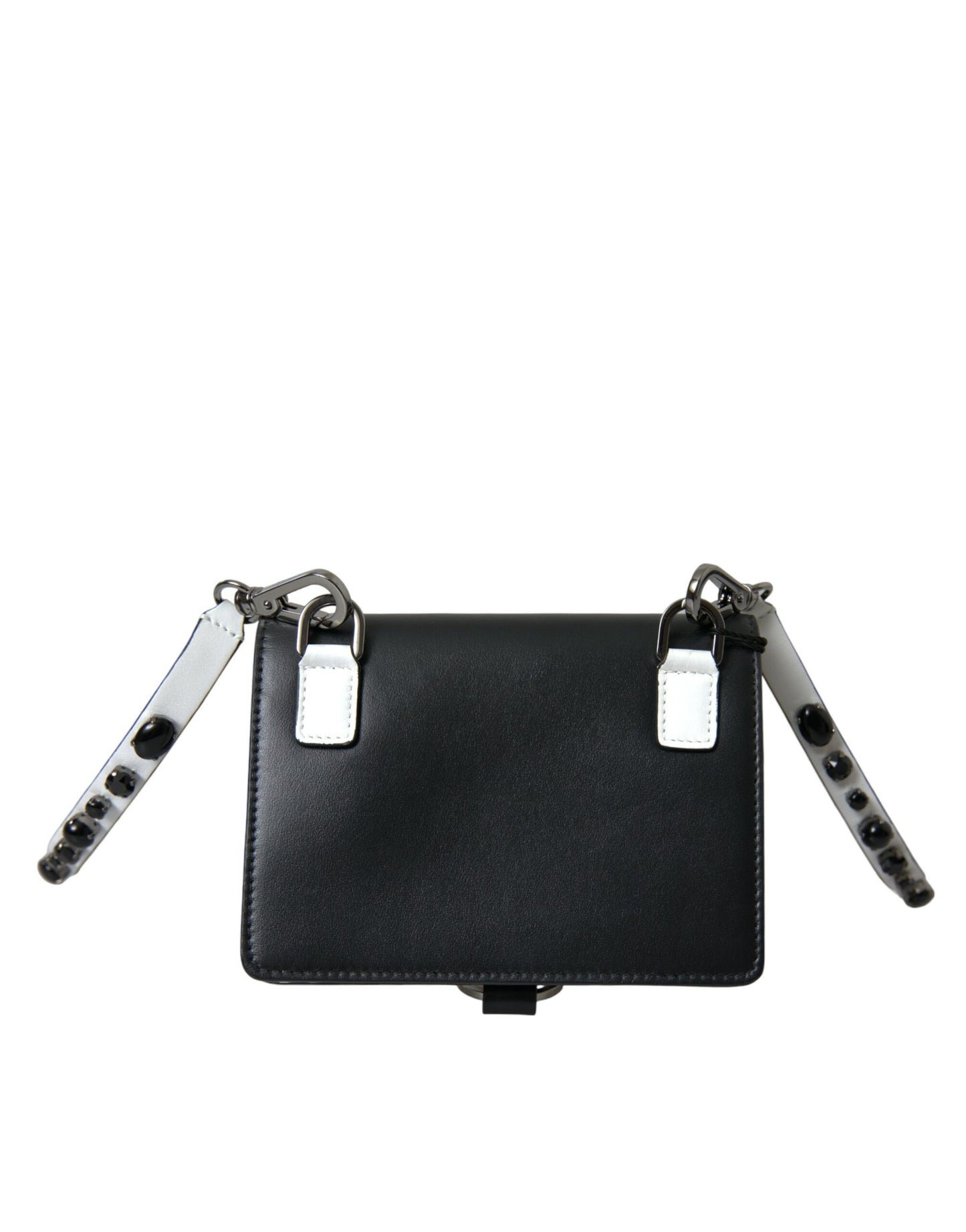 Porte-cartes élégant en cuir orné de cristaux Dolce & Gabbana