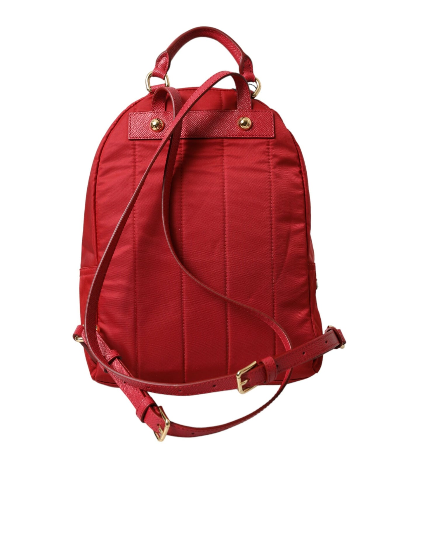 Sac à dos rouge orné de détails dorés Dolce & Gabbana