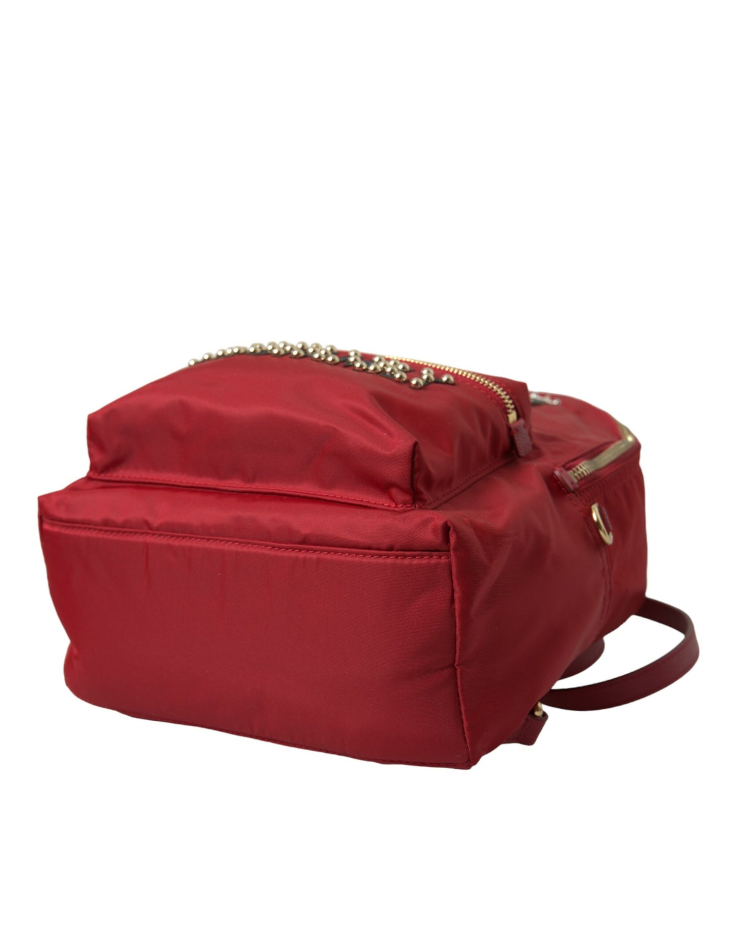 Sac à dos rouge orné de détails dorés Dolce & Gabbana