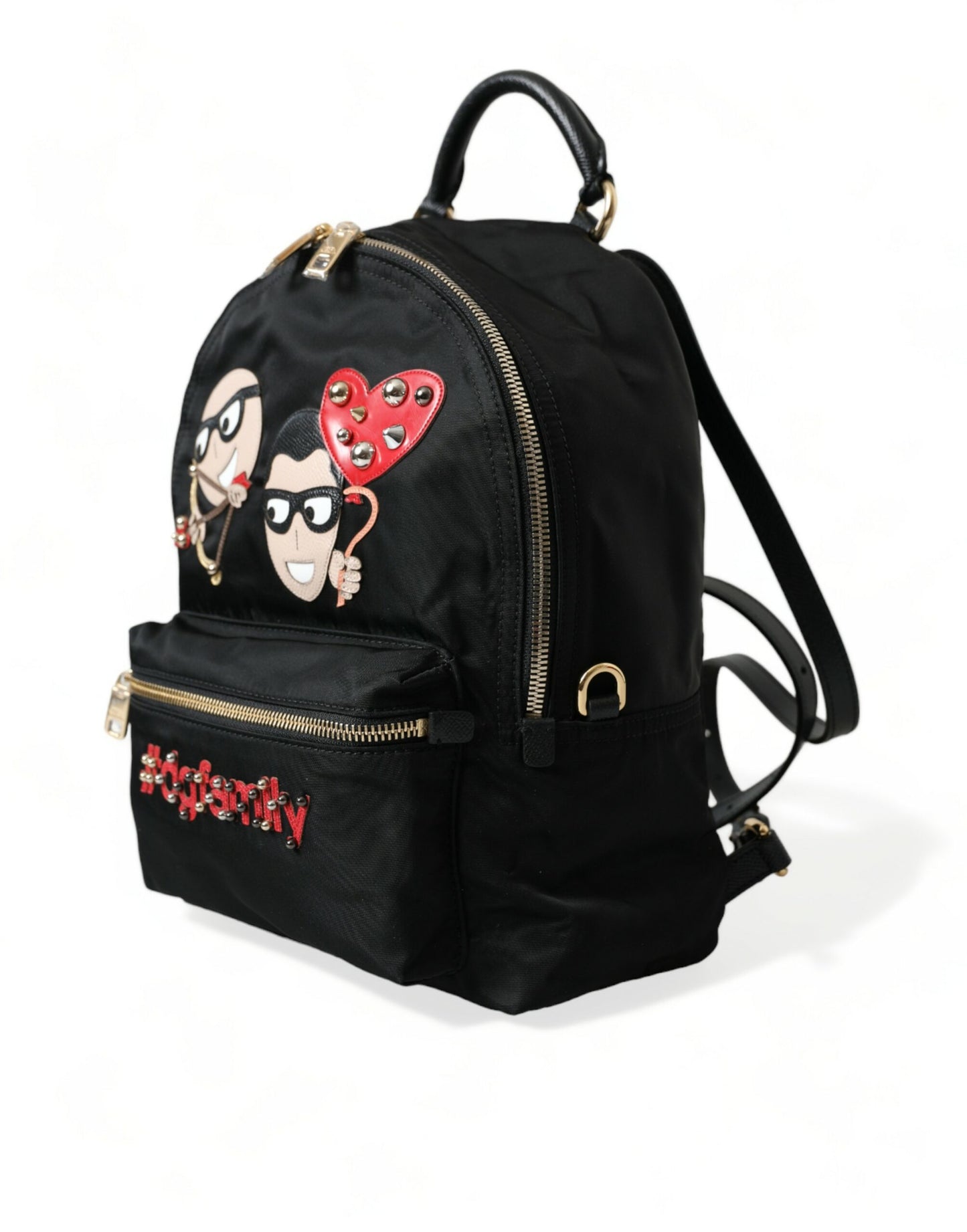 Dolce & Gabbana – Schwarzer, verzierter Rucksack „Vulcano“