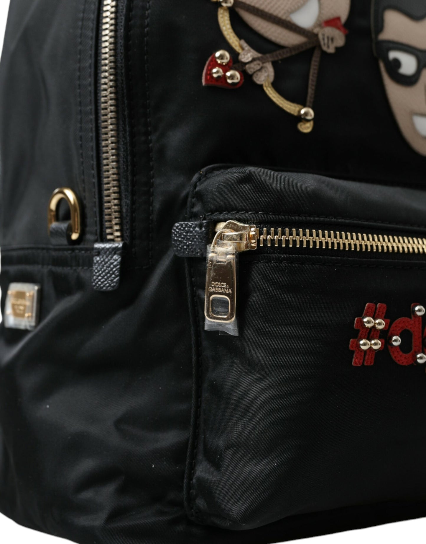 Dolce & Gabbana – Schwarzer, verzierter Rucksack „Vulcano“