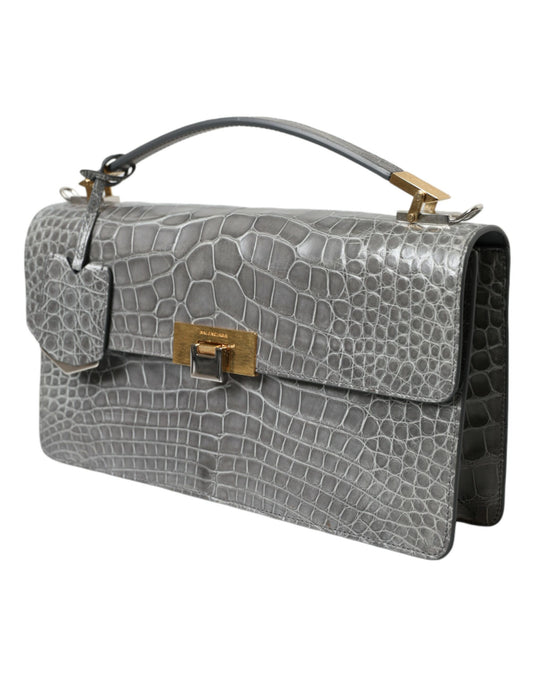 Balenciaga Alligator Leather Medium Shoulder Bag at The Platonist