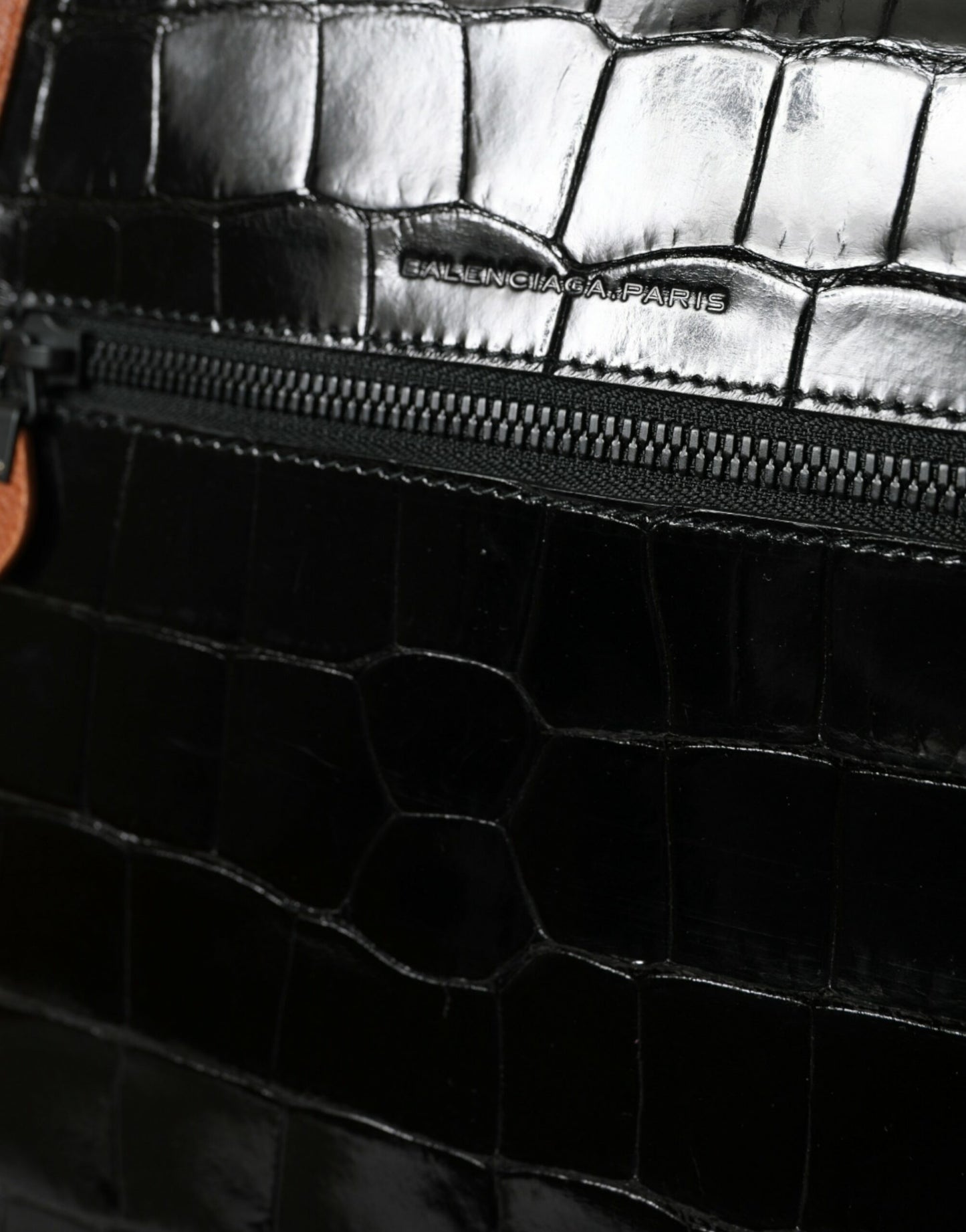 Balenciaga Elegant Crocodile Leather Crossbody Bag at The Platonist