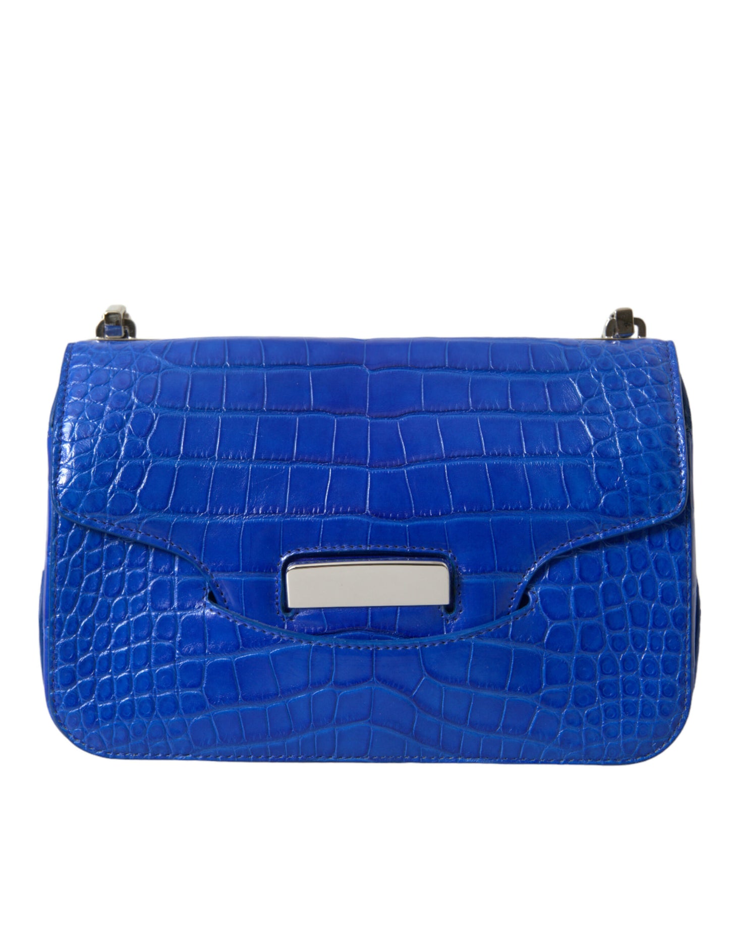 Balenciaga Alligator Skin Mini Shoulder Bag - Elegant Blue at The Platonist
