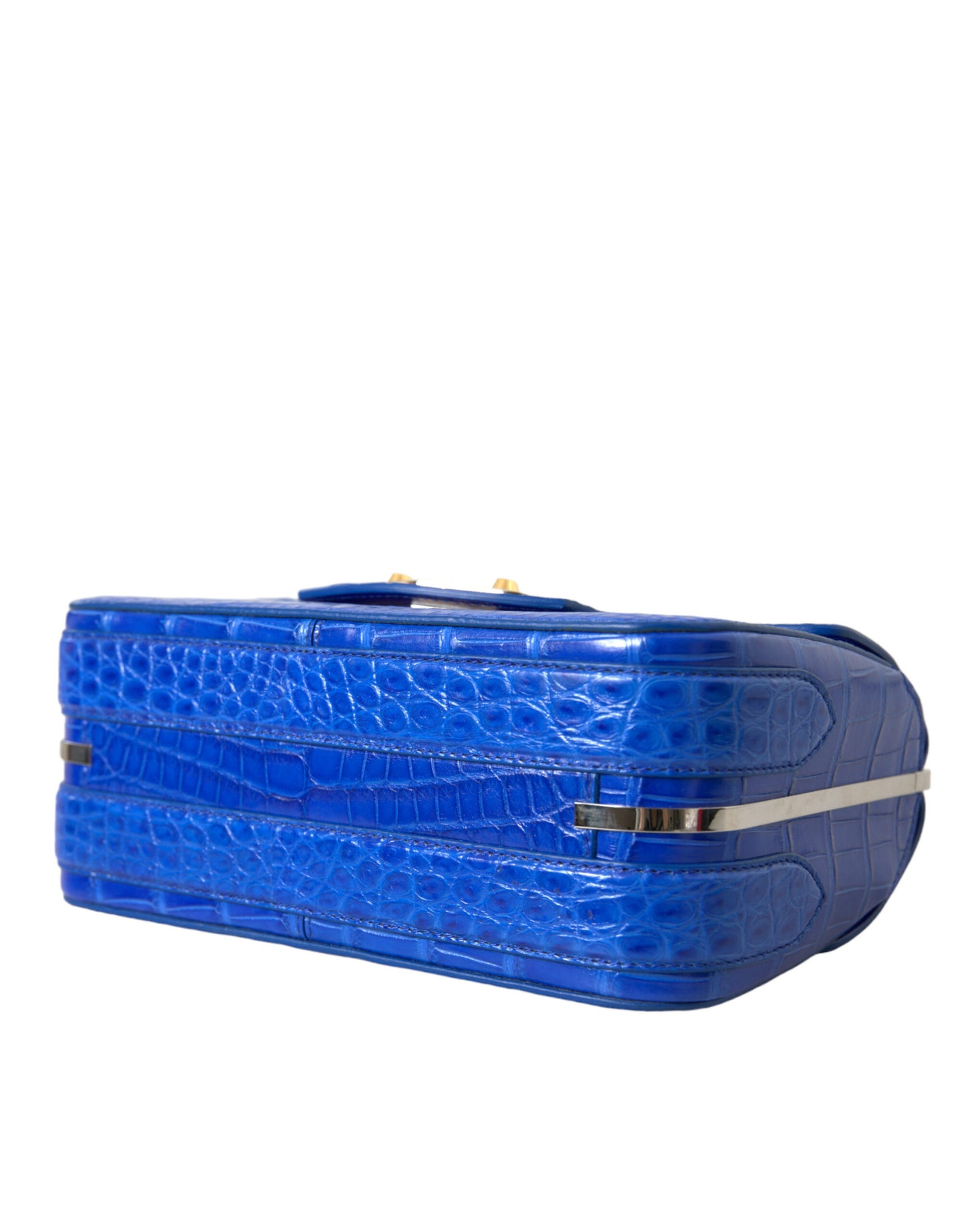 Balenciaga Alligator Skin Mini Shoulder Bag - Elegant Blue at The Platonist