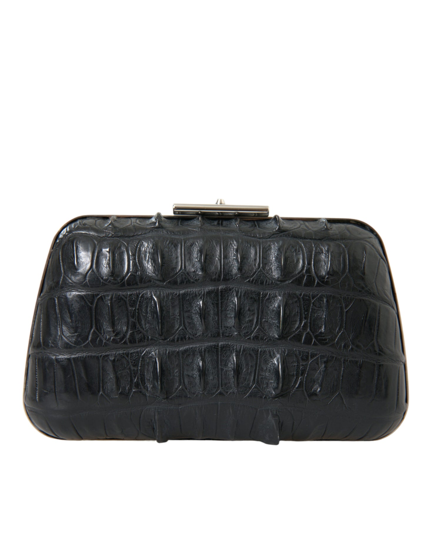 Balenciaga Elegant Crocodile Leather Evening Clutch at The Platonist