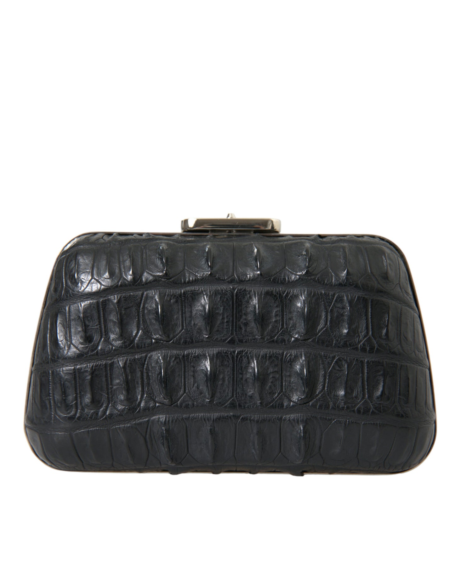 Balenciaga Elegant Crocodile Leather Evening Clutch at The Platonist