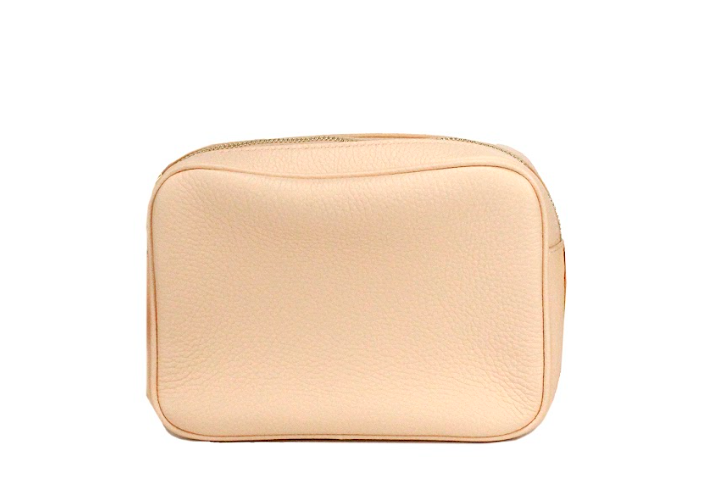 Burberry Small Branded Peach Pink Grainy Leather Camera Crossbody Bag at The Platonist