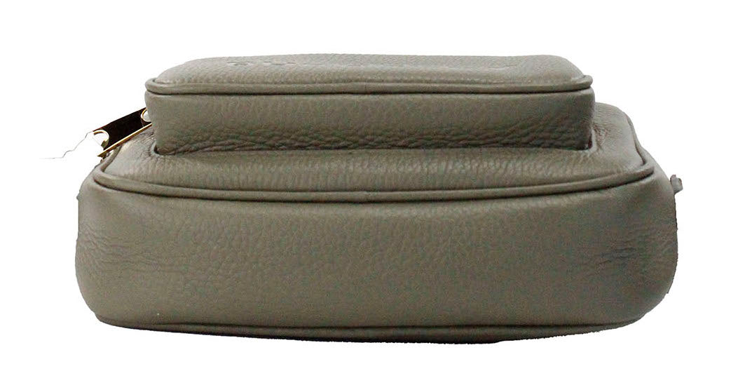 Burberry Small Branded Dark Fern Green Grainy Leather Camera Crossbody Bag at The Platonist