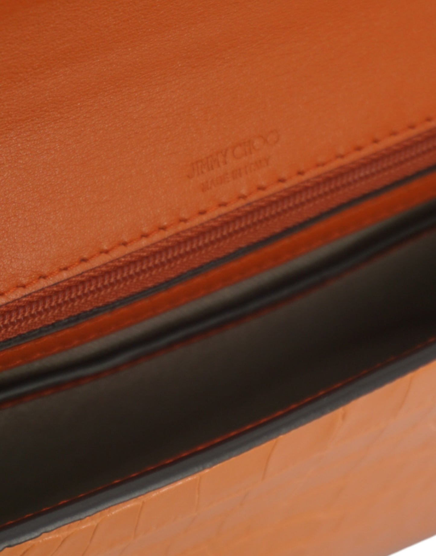 Jimmy Choo Amber Orange Leder-Umhängetasche