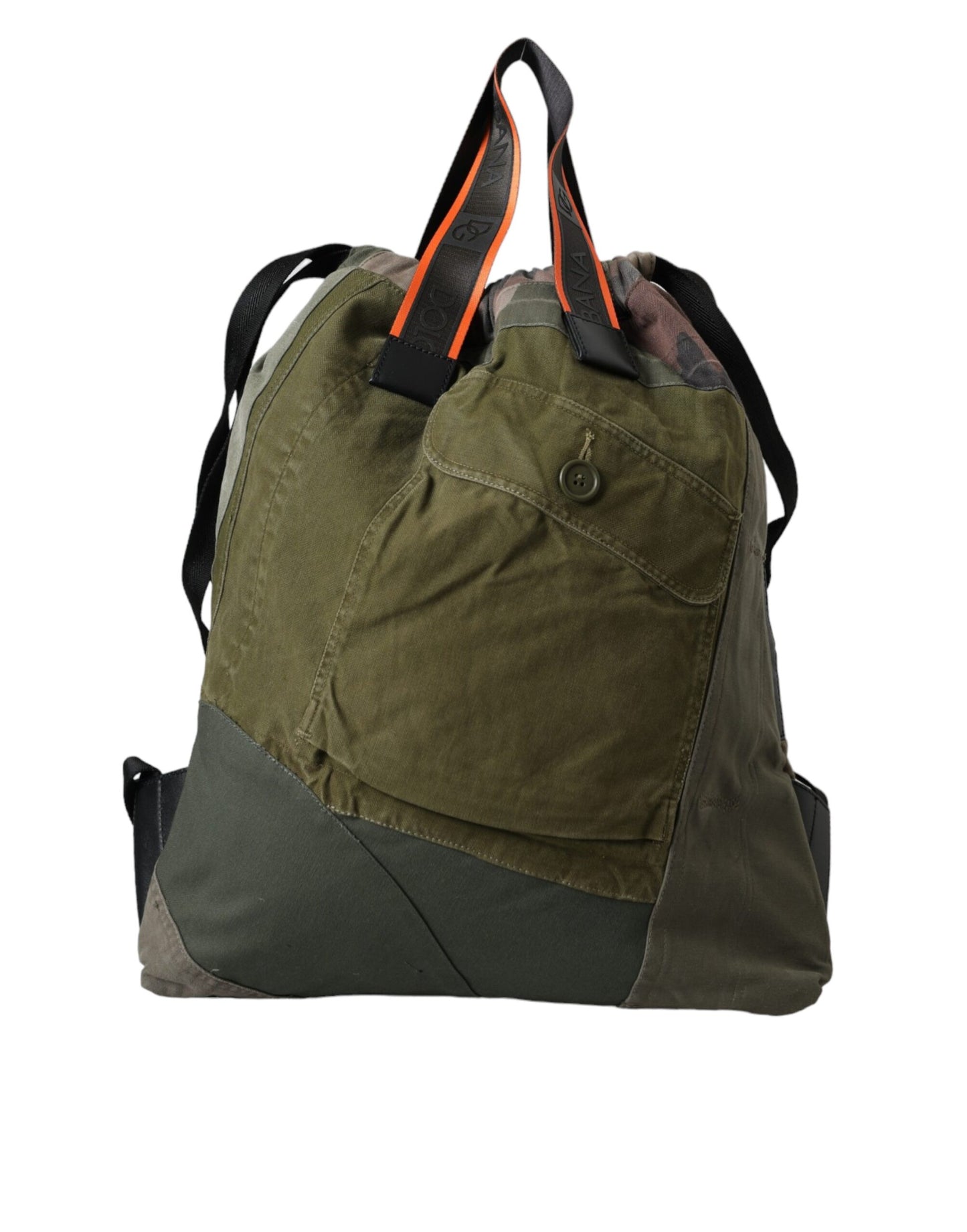 Sac à dos patchwork vert militaire Dolce & Gabbana