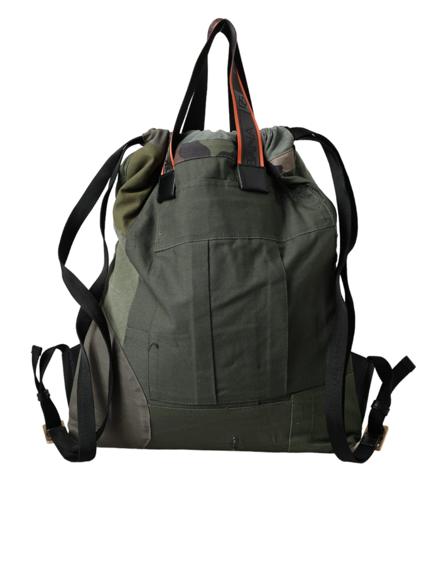 Sac à dos patchwork vert militaire Dolce & Gabbana