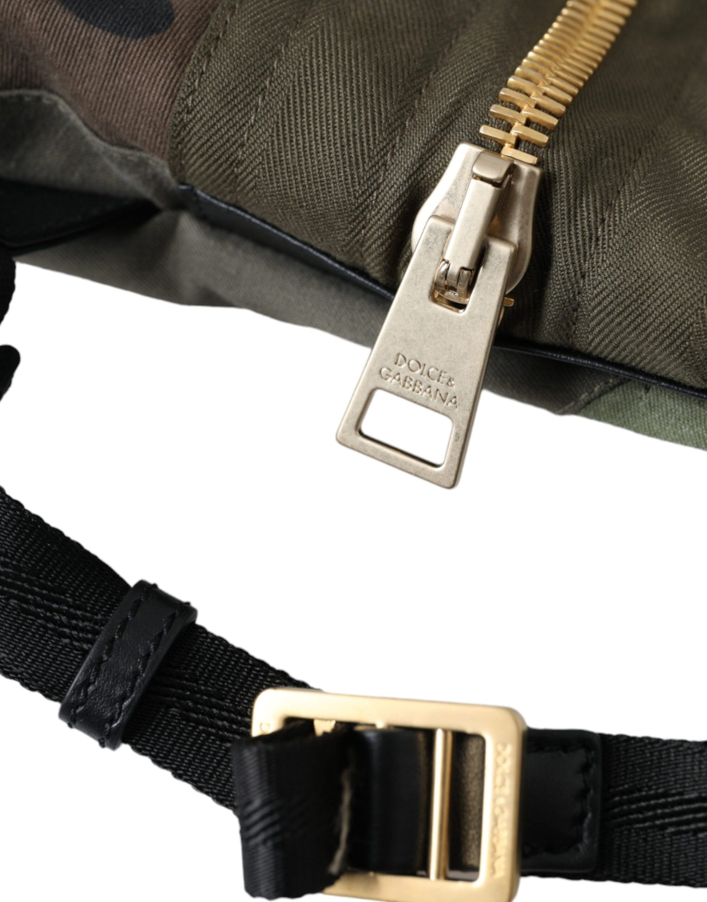 Sac à dos patchwork vert militaire Dolce & Gabbana
