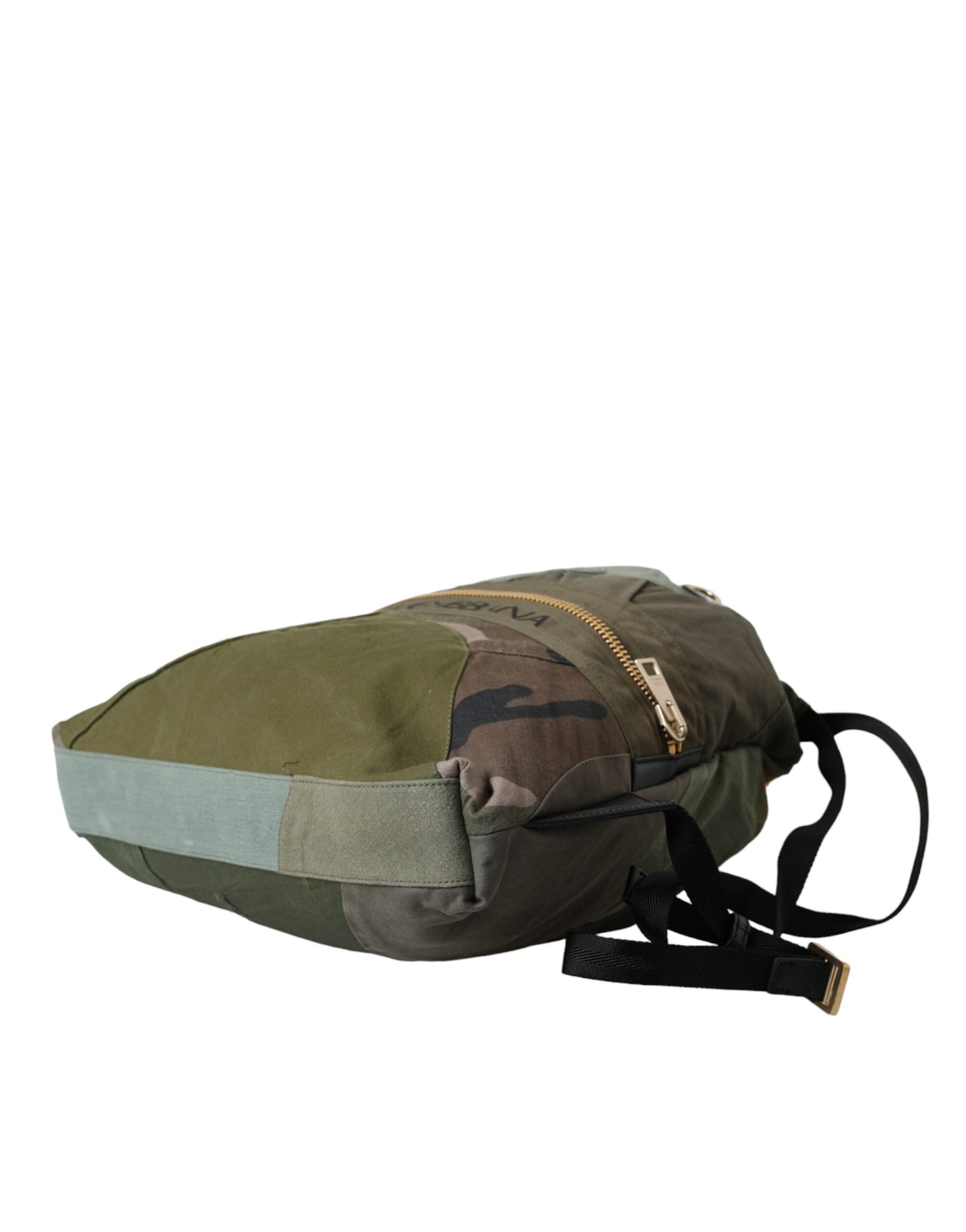 Sac à dos patchwork vert militaire Dolce & Gabbana