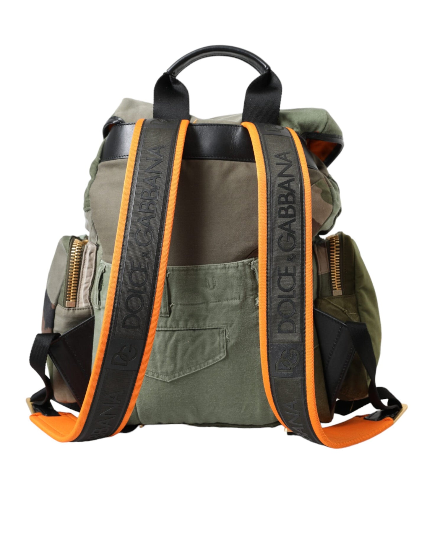 Sac à dos patchwork vert militaire Dolce & Gabbana