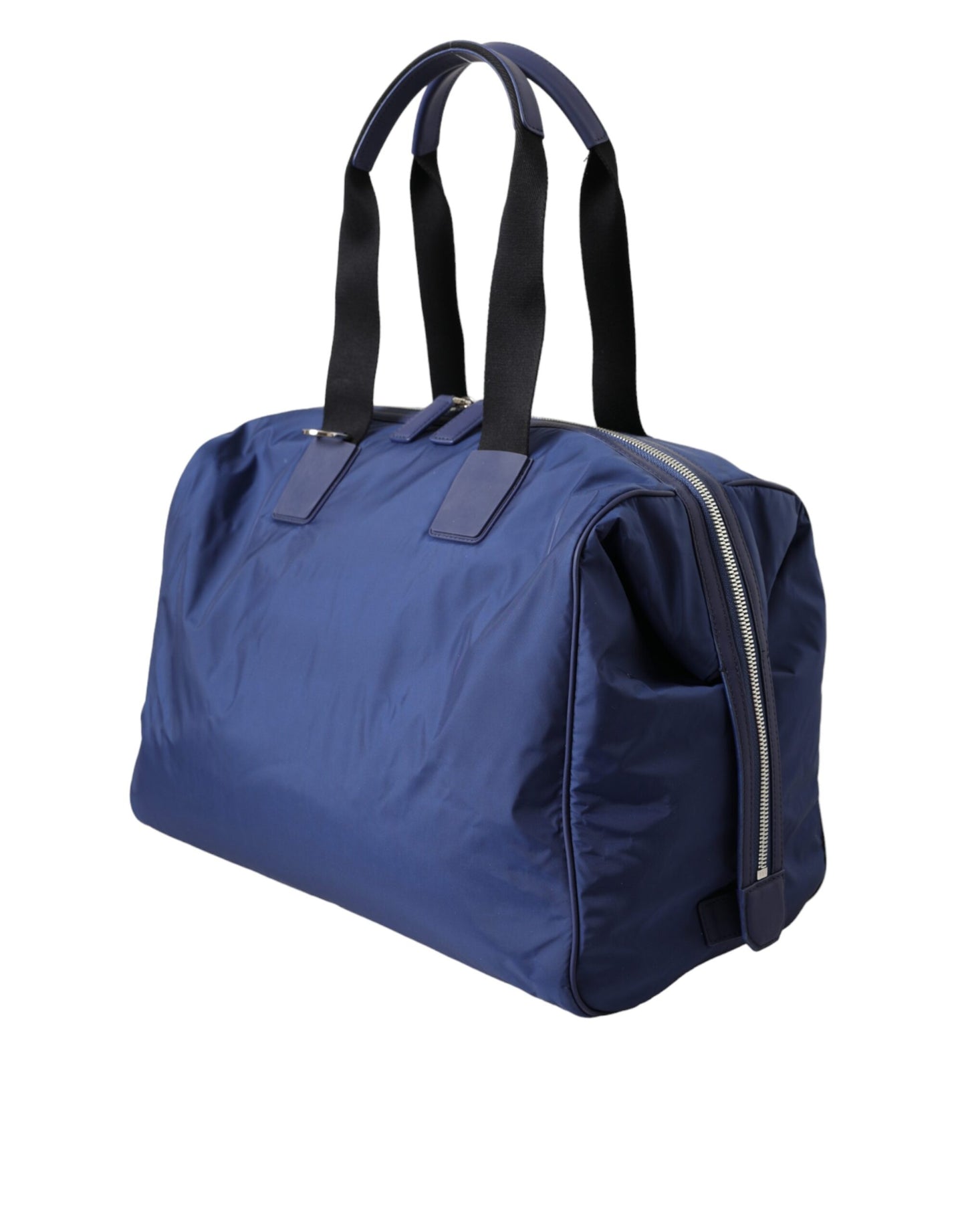 Dolce & Gabbana – Blaue Reisetasche aus Nylon-Kalbsleder