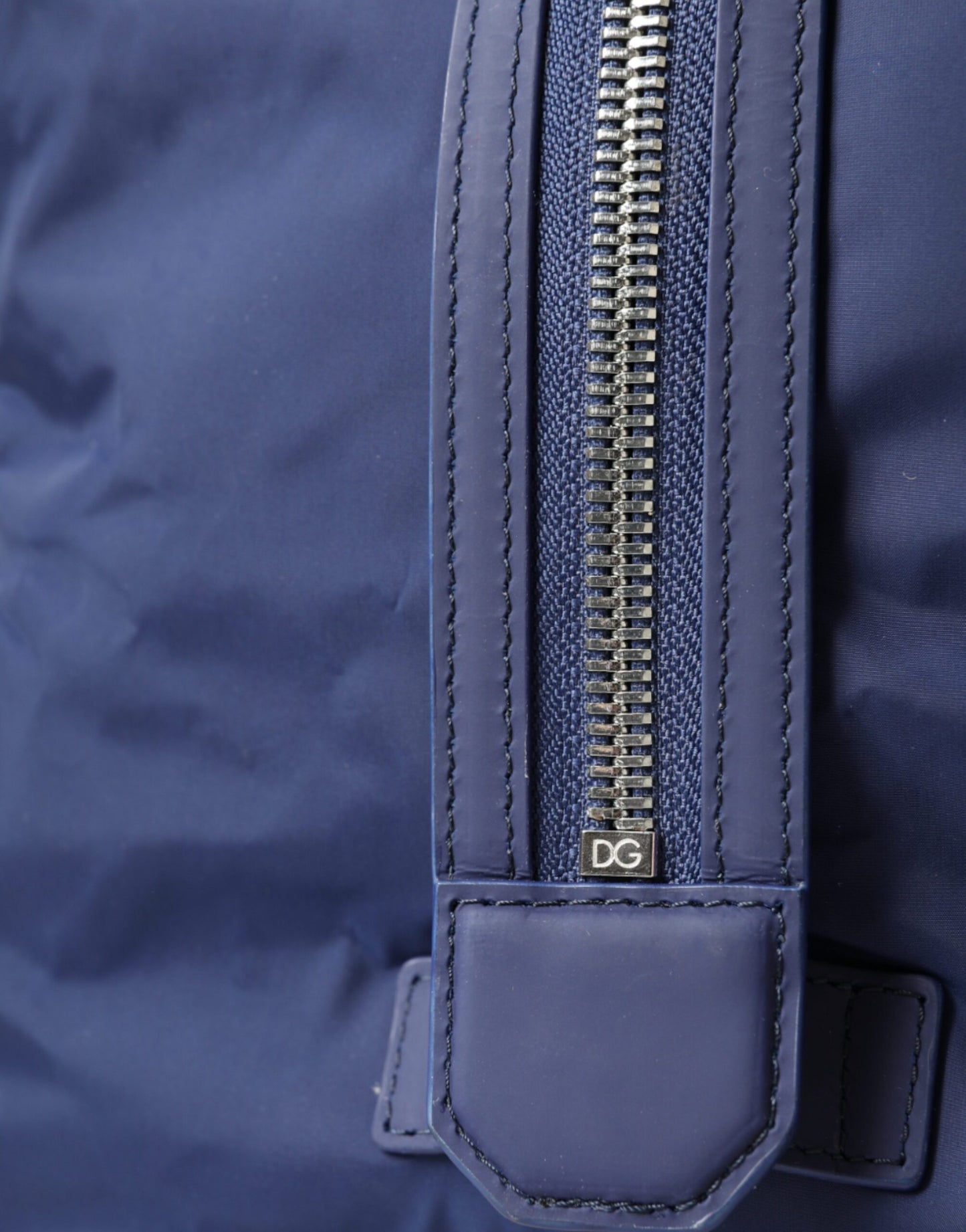 Dolce & Gabbana – Blaue Reisetasche aus Nylon-Kalbsleder