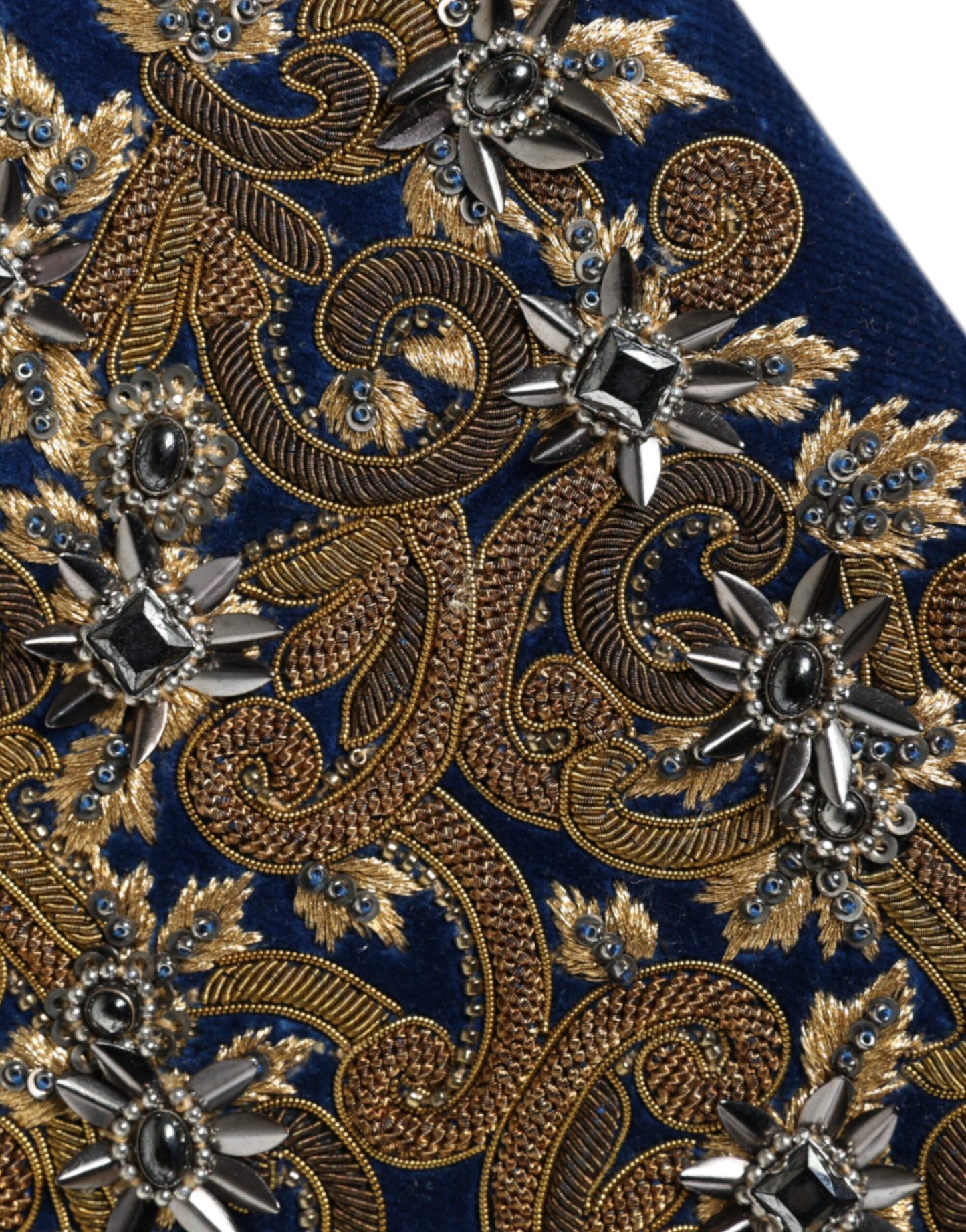 Dolce & Gabbana Blauer Samt Goldrahmen Clutch Abendtasche Partytasche