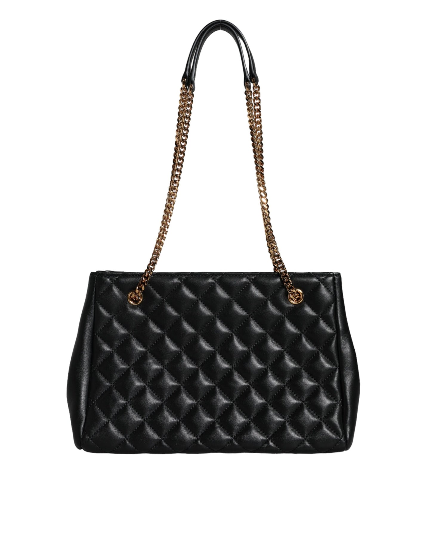 Sac à bandoulière en cuir nappa matelassé noir Versace
