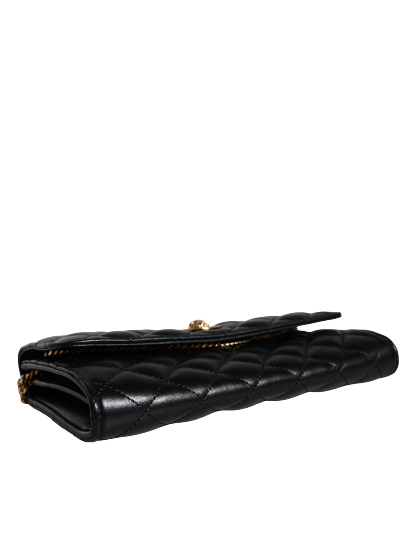 Sac bandoulière Versace en cuir nappa matelassé noir