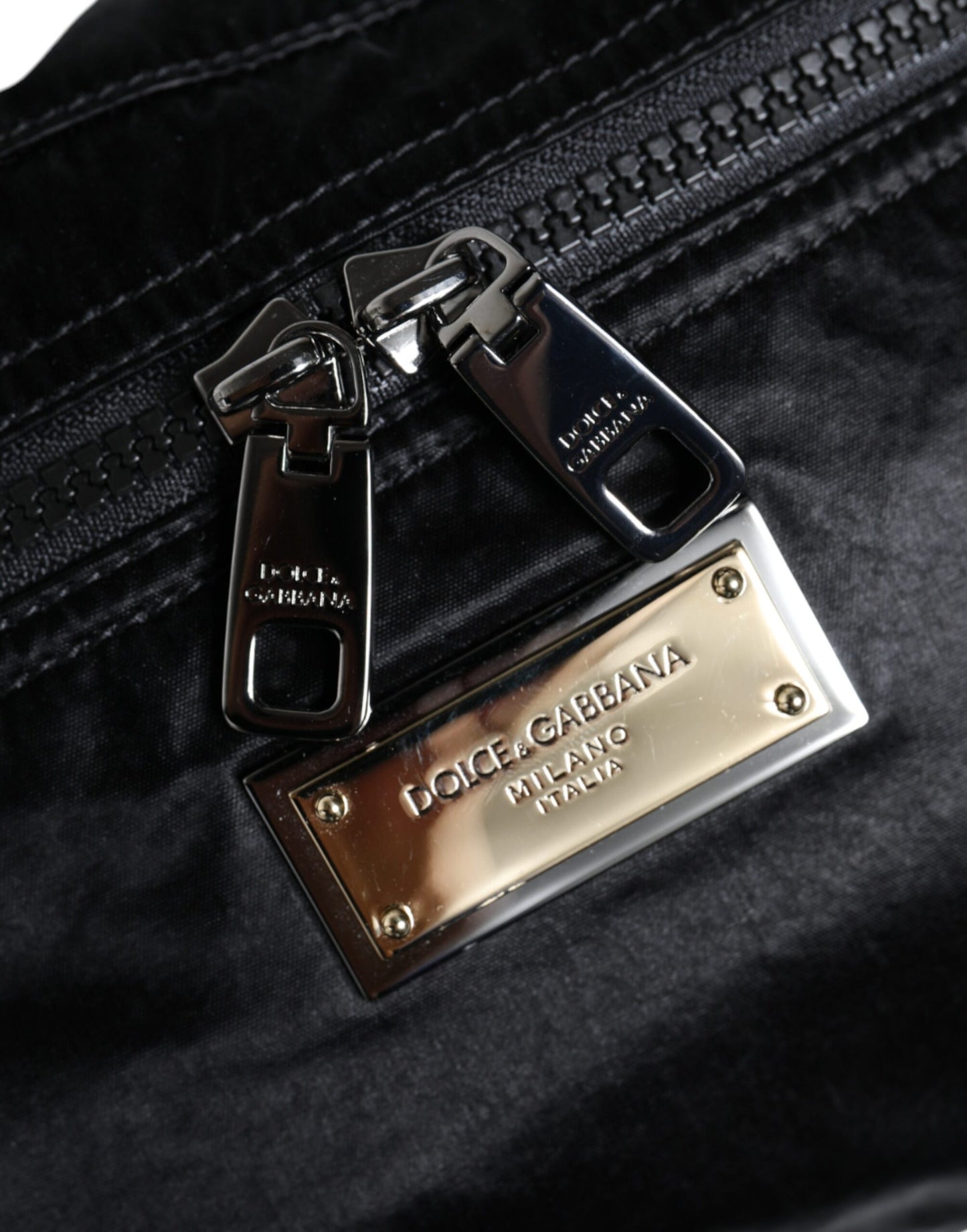 Dolce & Gabbana – Gürteltasche aus schwarzem Nylongewebe