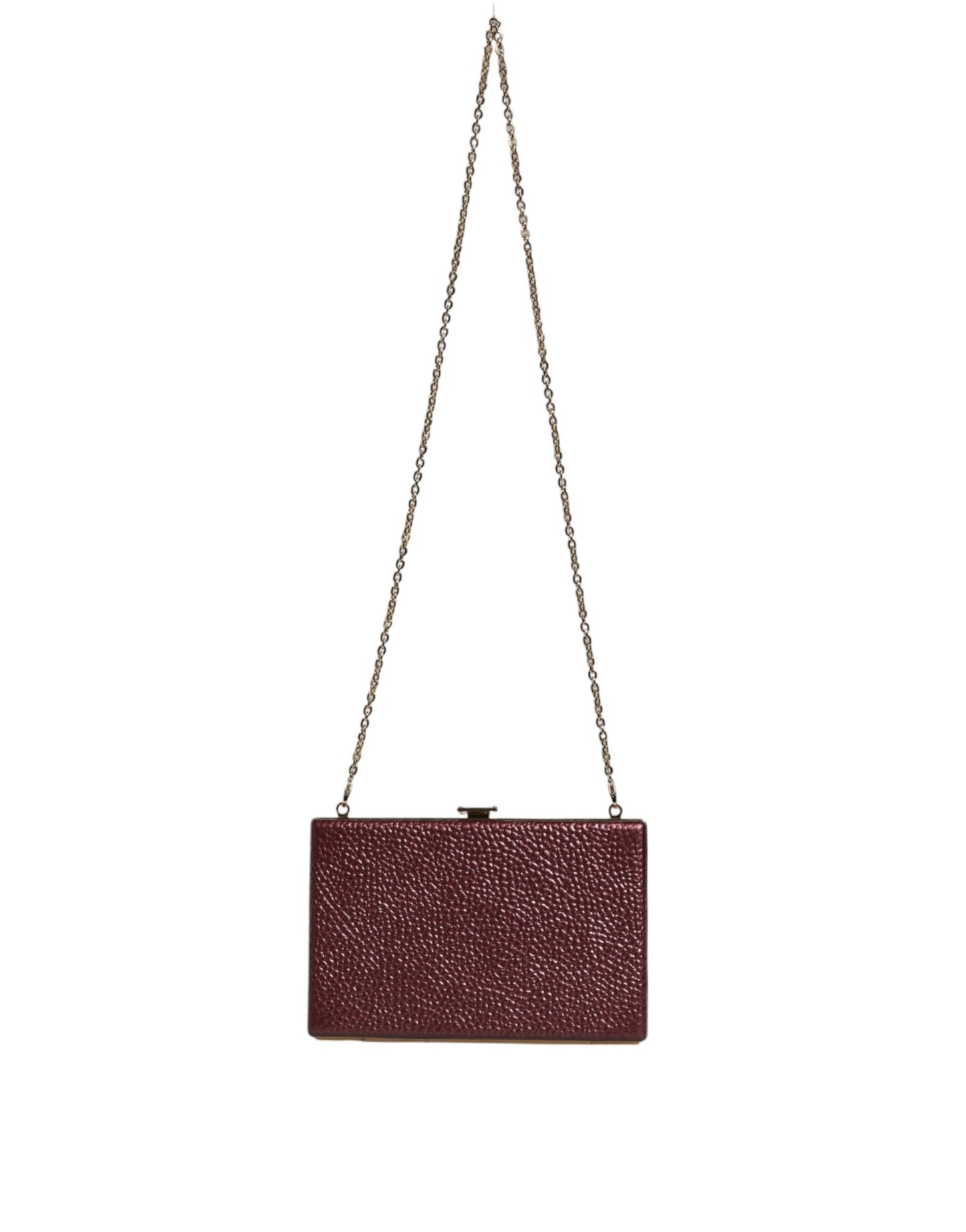 Sac à bandoulière de soirée en cuir marron Dolce & Gabbana