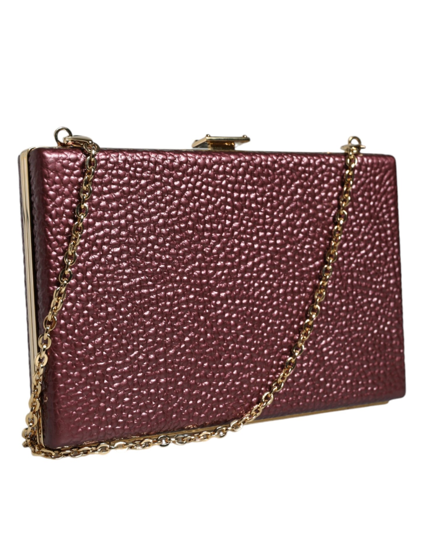 Sac à bandoulière de soirée en cuir marron Dolce & Gabbana