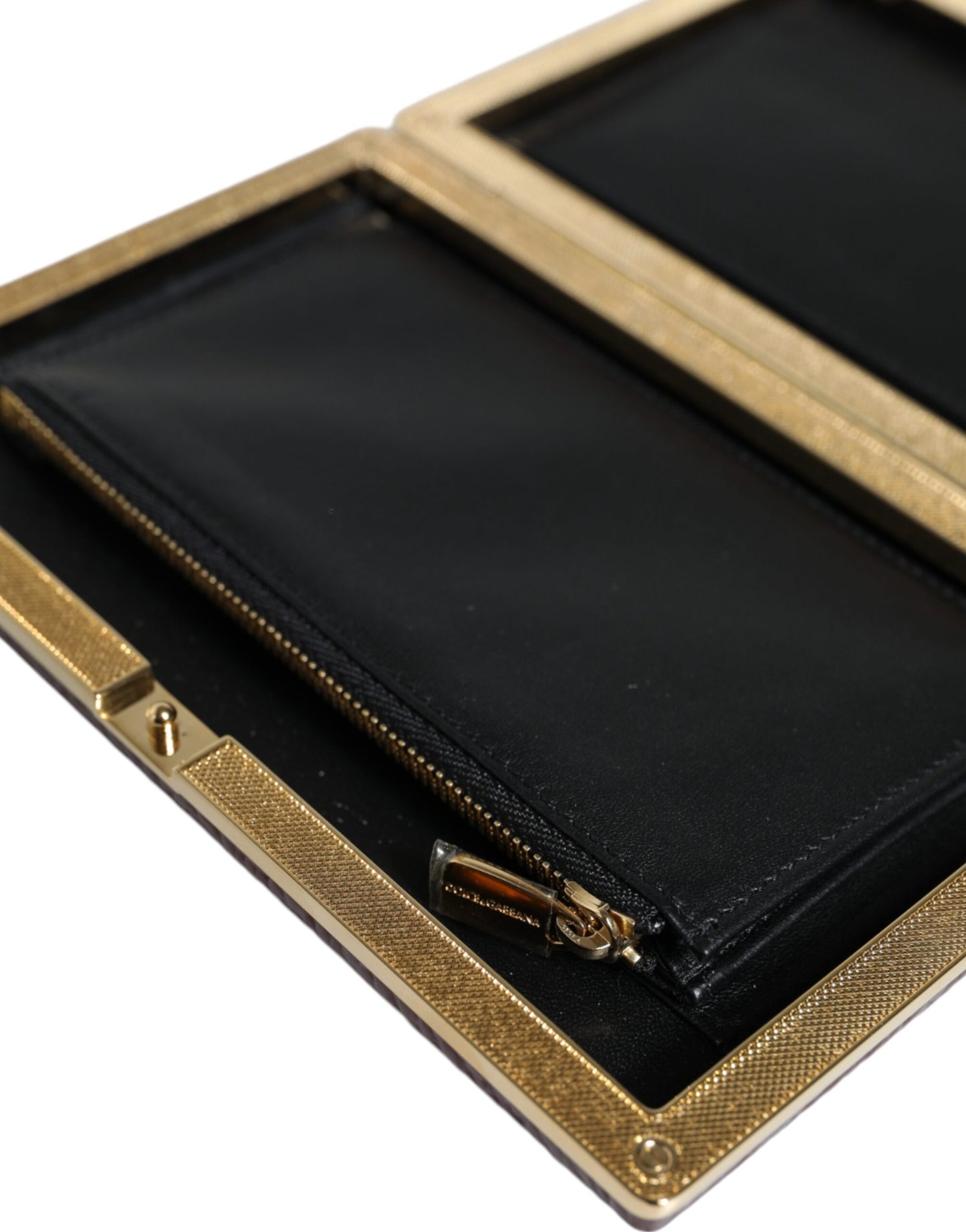 Sac à bandoulière de soirée en cuir marron Dolce & Gabbana