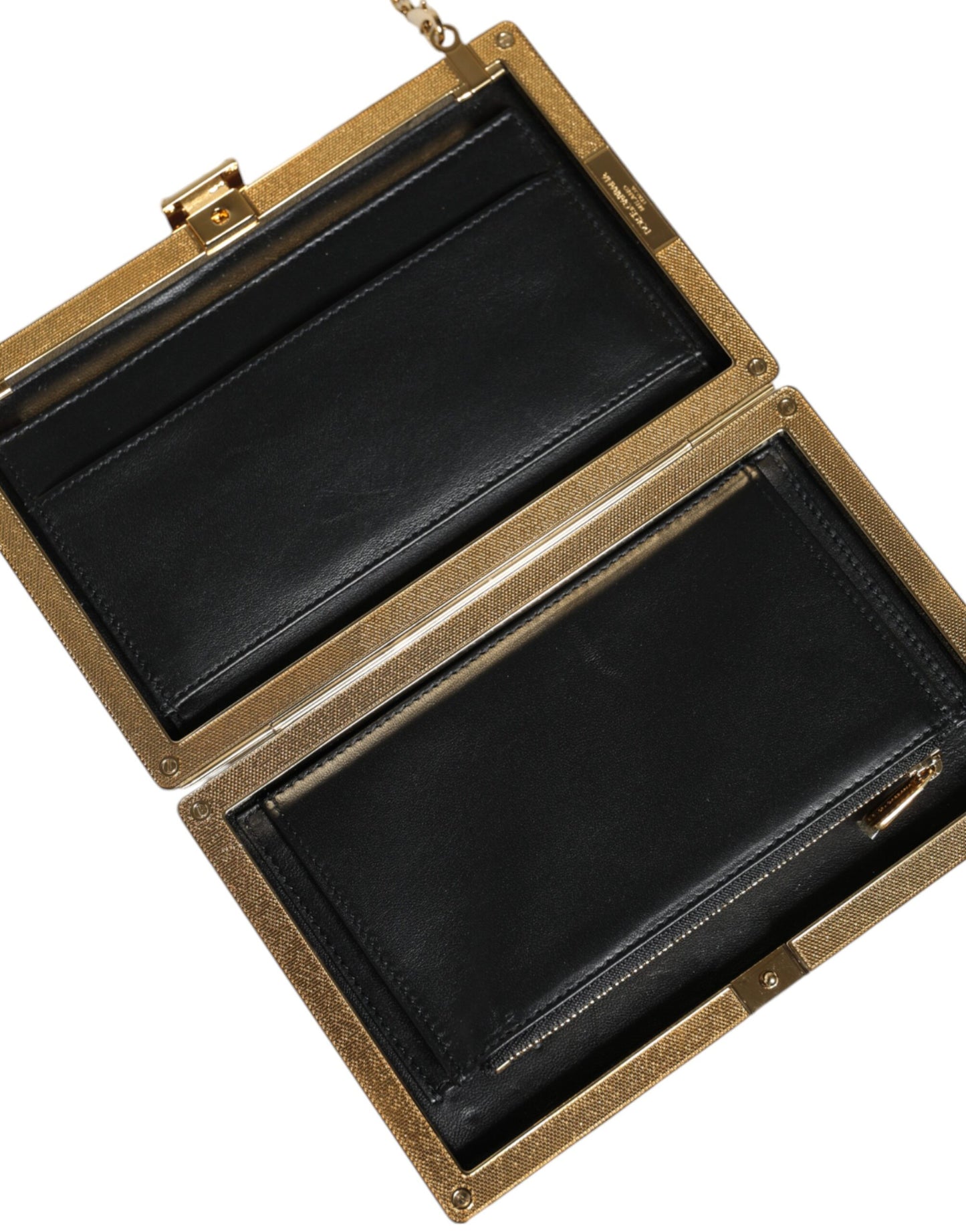 Sac à bandoulière de soirée en cuir marron Dolce & Gabbana
