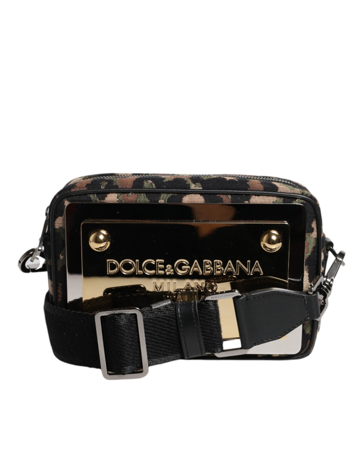 Dolce & Gabbana Multicolor Leopard Jacquard Dg Logo Crossbody Bag