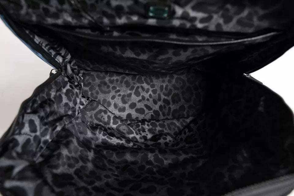 Dolce & Gabbana – Schulrucksack aus Nylon mit DG-Logo, Schwarz