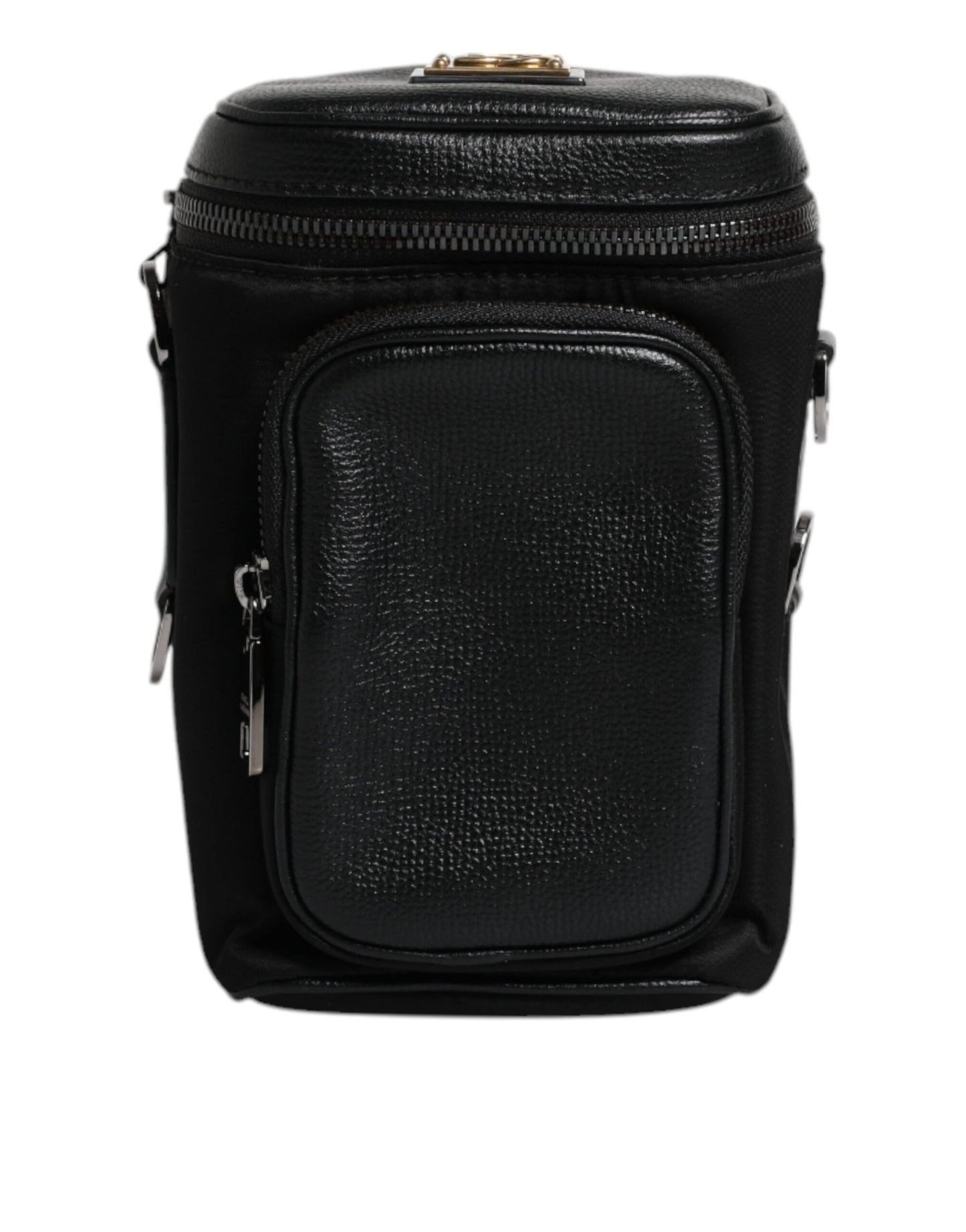 Dolce & Gabbana – Schwarze Umhängetasche aus Leder mit Logo
