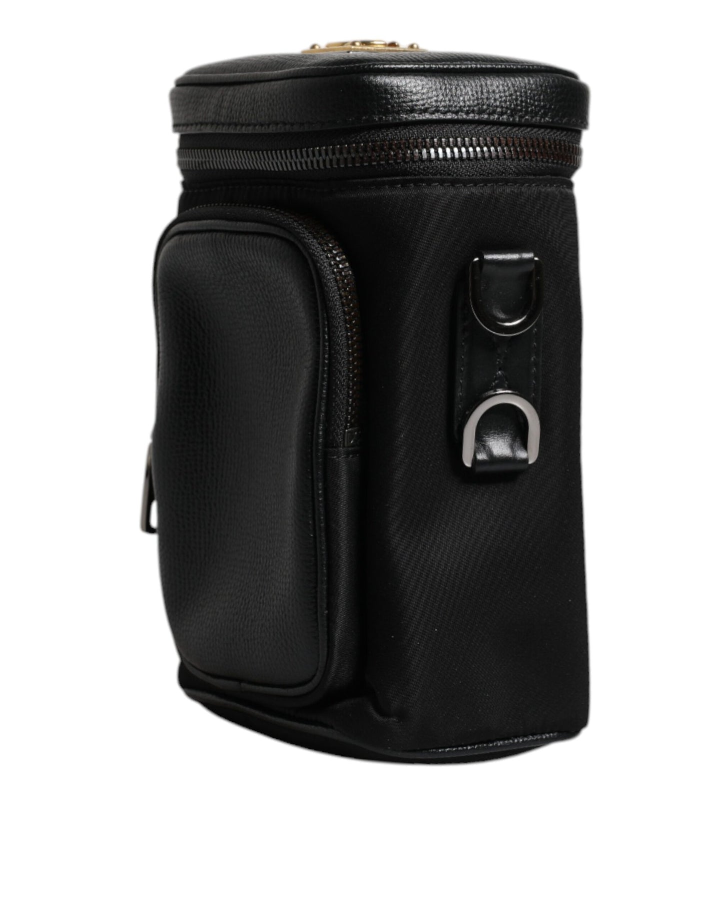 Dolce & Gabbana – Schwarze Umhängetasche aus Leder mit Logo