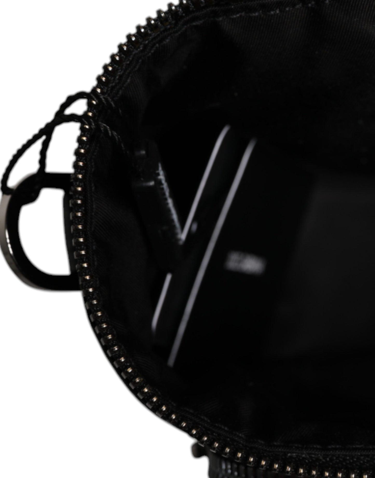 Dolce & Gabbana – Schwarze Umhängetasche aus Leder mit Logo