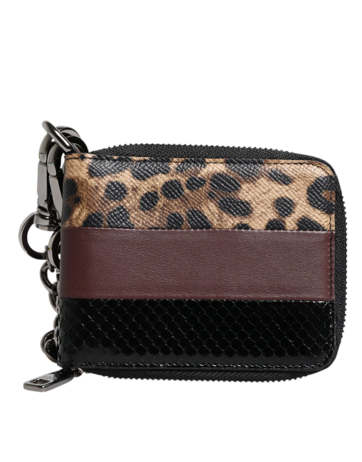 Dolce & Gabbana Multicolor Leopard Leather Dg Bifold Card Holder Wallet
