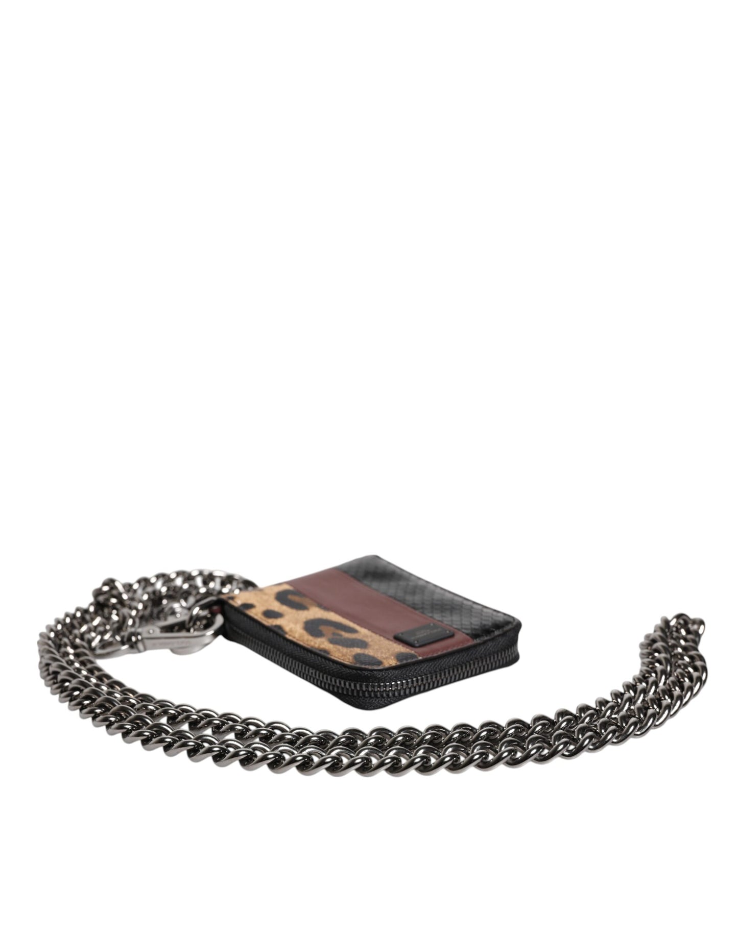 Dolce & Gabbana Multicolor Leopard Leather Dg Bifold Card Holder Wallet