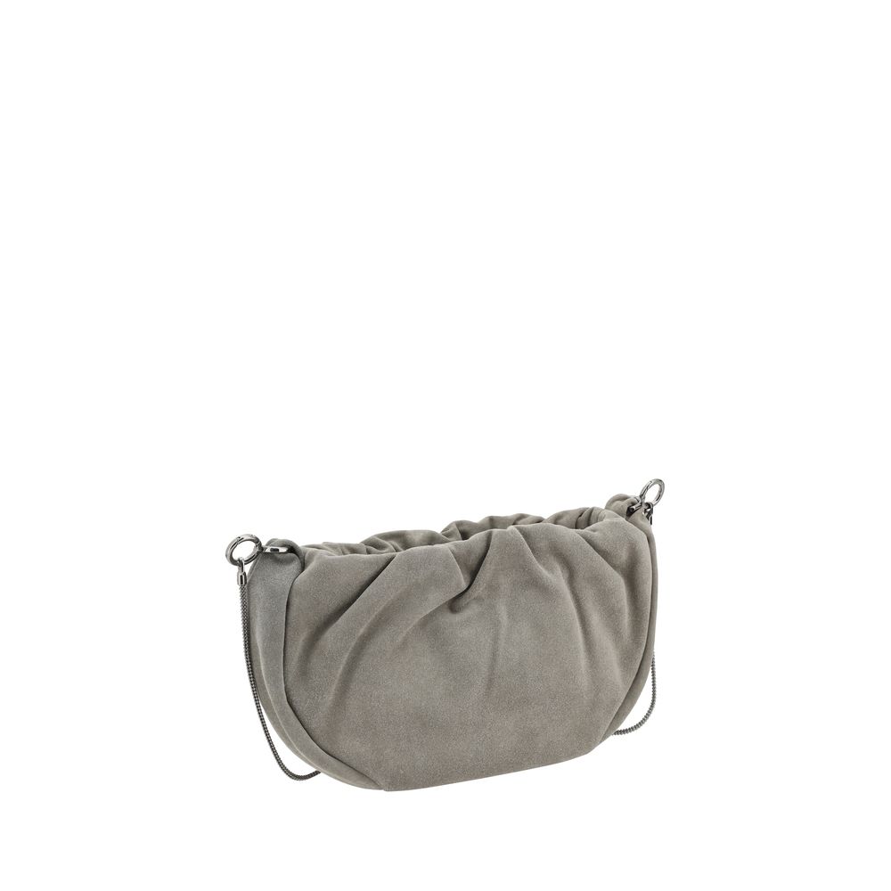 Brunello Cucinelli Suede Shoulder Bag at The Platonist