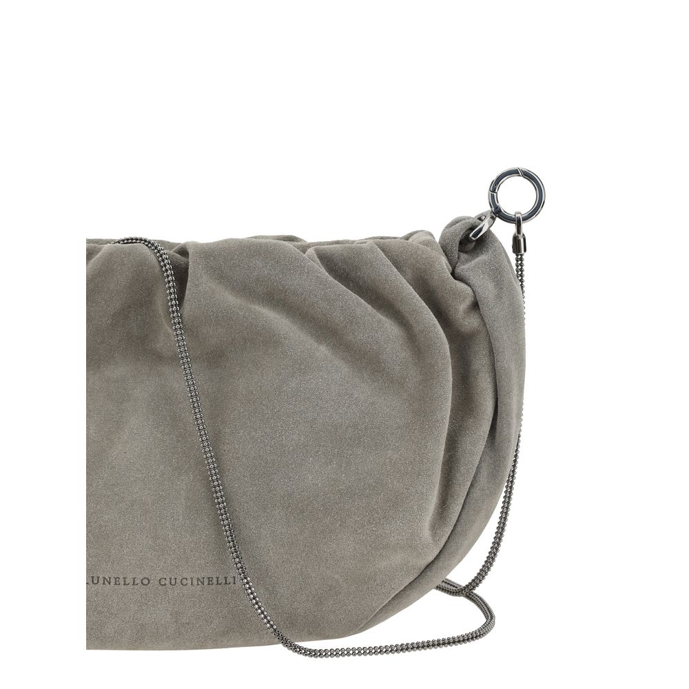 Brunello Cucinelli Suede Shoulder Bag at The Platonist