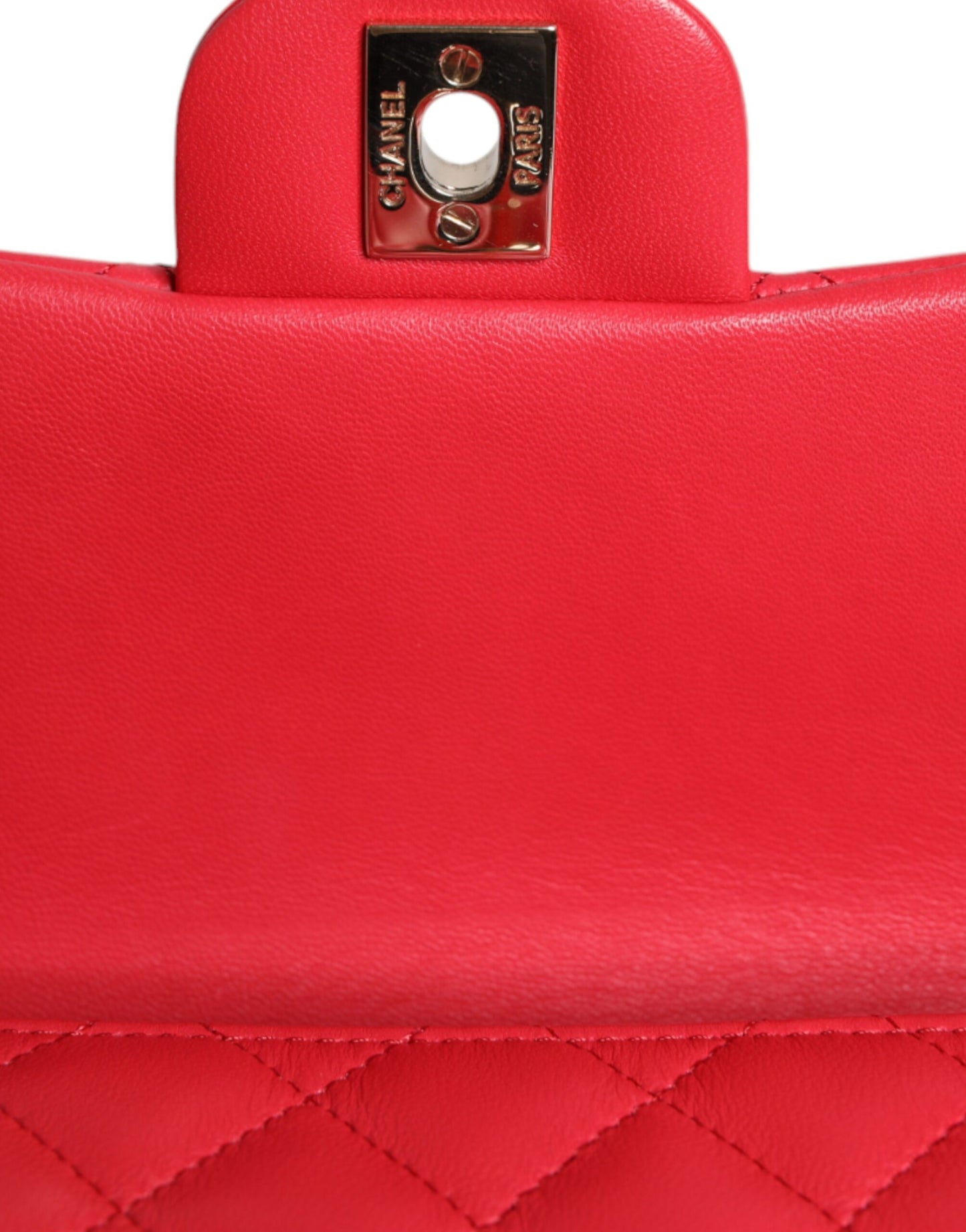 Chanel Pink Matelasse Chain Schultertasche aus Lammleder Mini