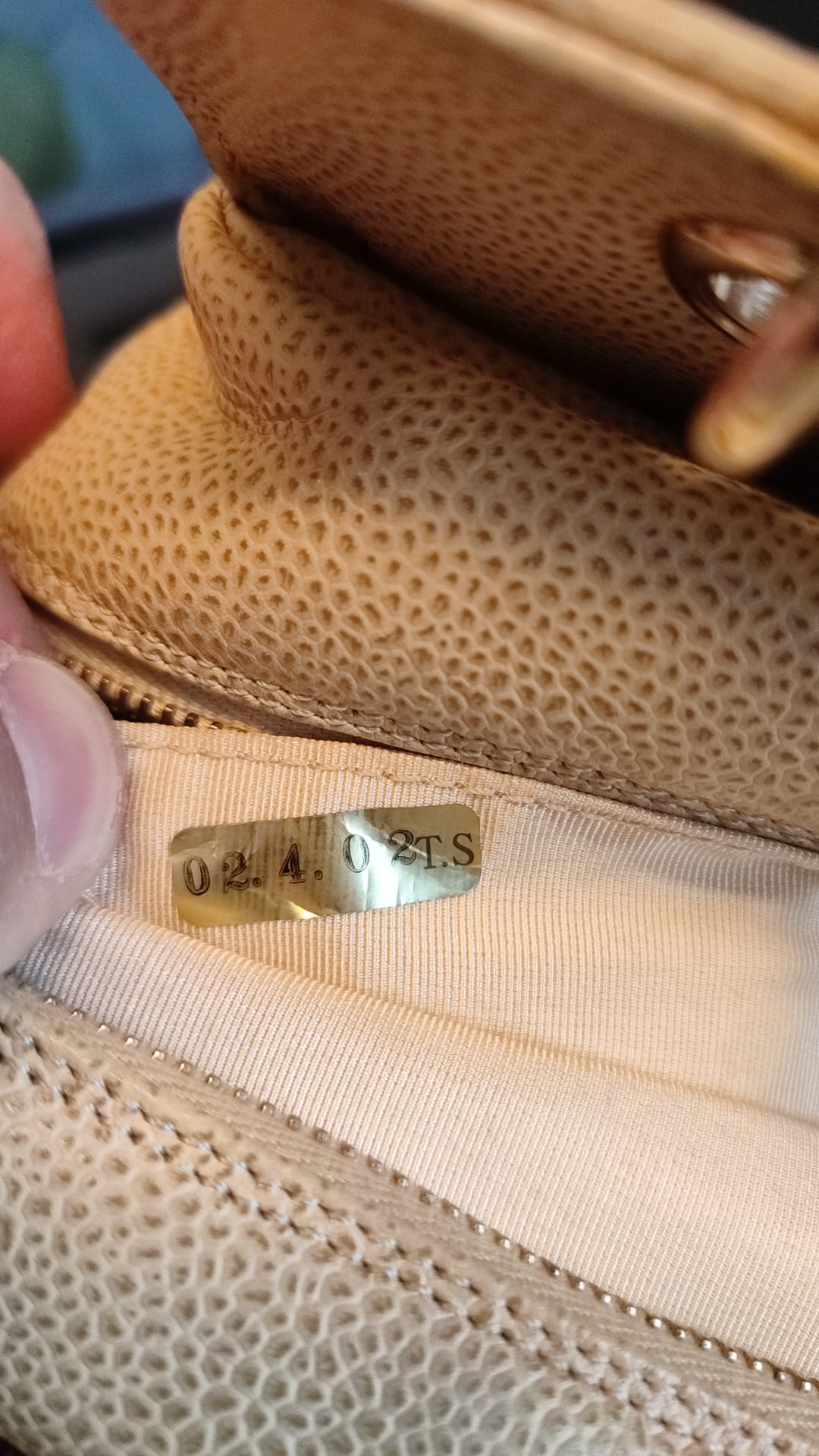 Sac à main en cuir beige Chanel Caviar De Coco avec chaîne