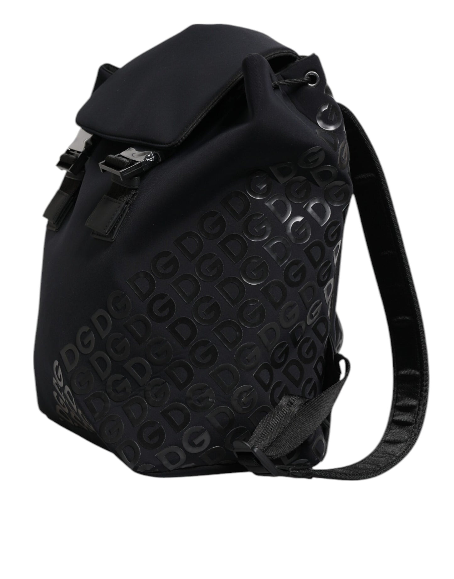 Dolce & Gabbana – Schulrucksack aus Neopren und Nylon mit DG-Logo, Schwarz