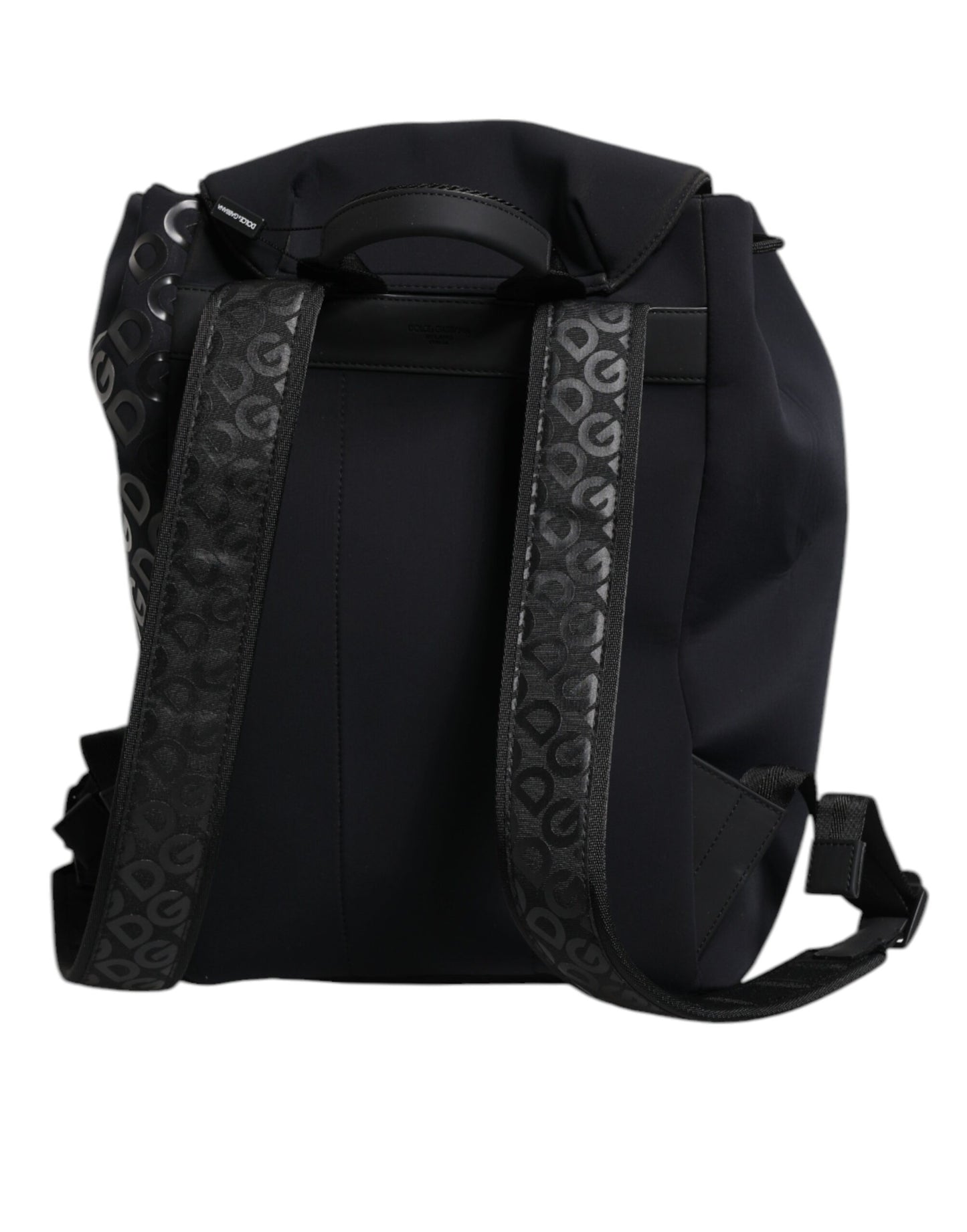 Dolce & Gabbana – Schulrucksack aus Neopren und Nylon mit DG-Logo, Schwarz