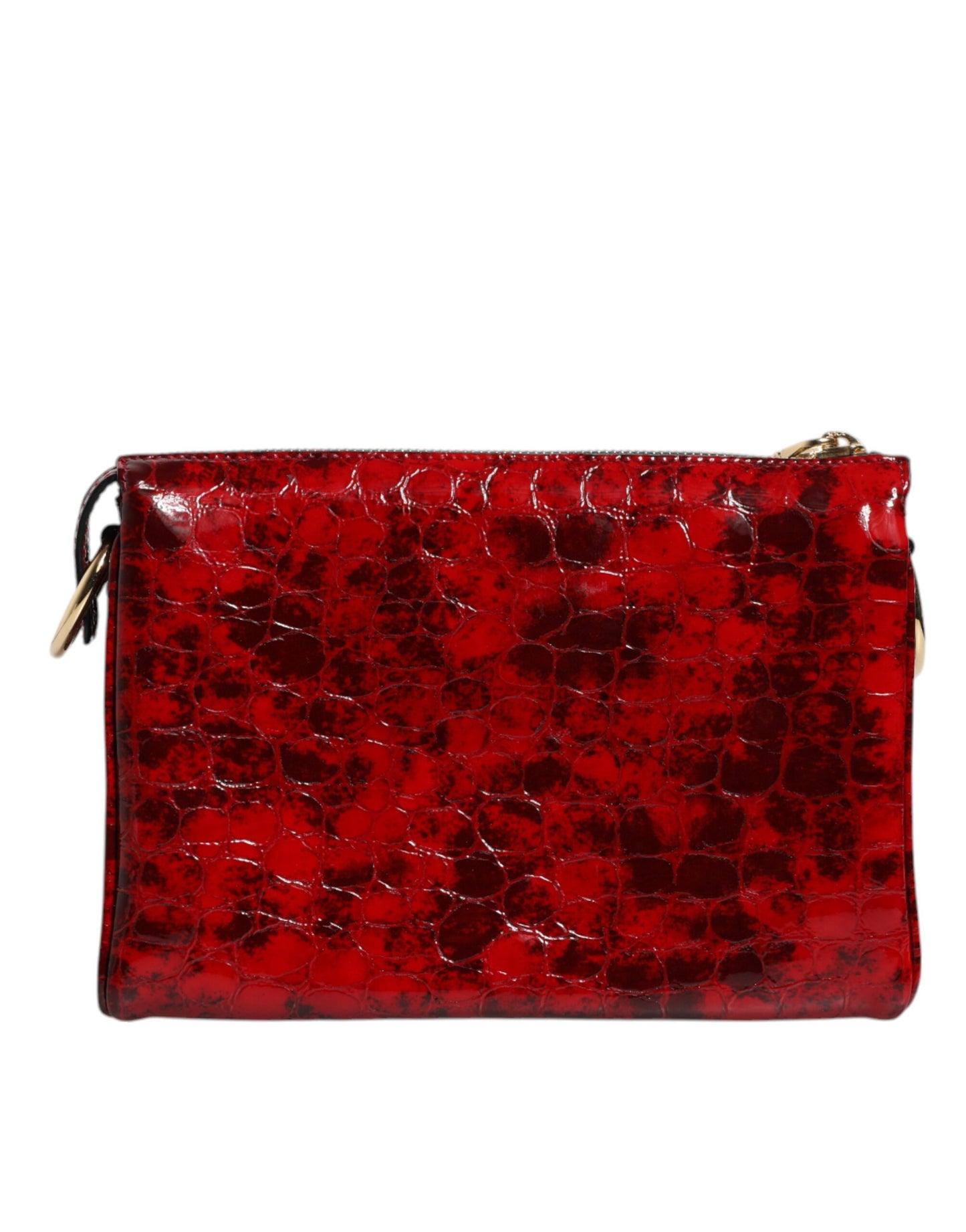Dolce & Gabbana Red Exotic Leather Dg Logo Women Crossbody Bag