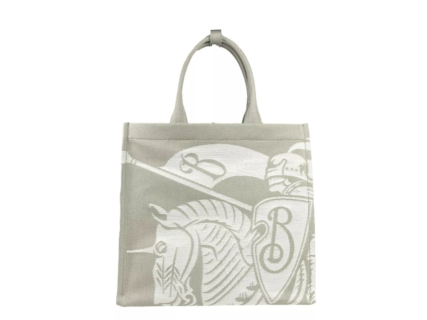 Burberry EKD Canvas Tote Bag With Coin Pouch Beige at The Platonist